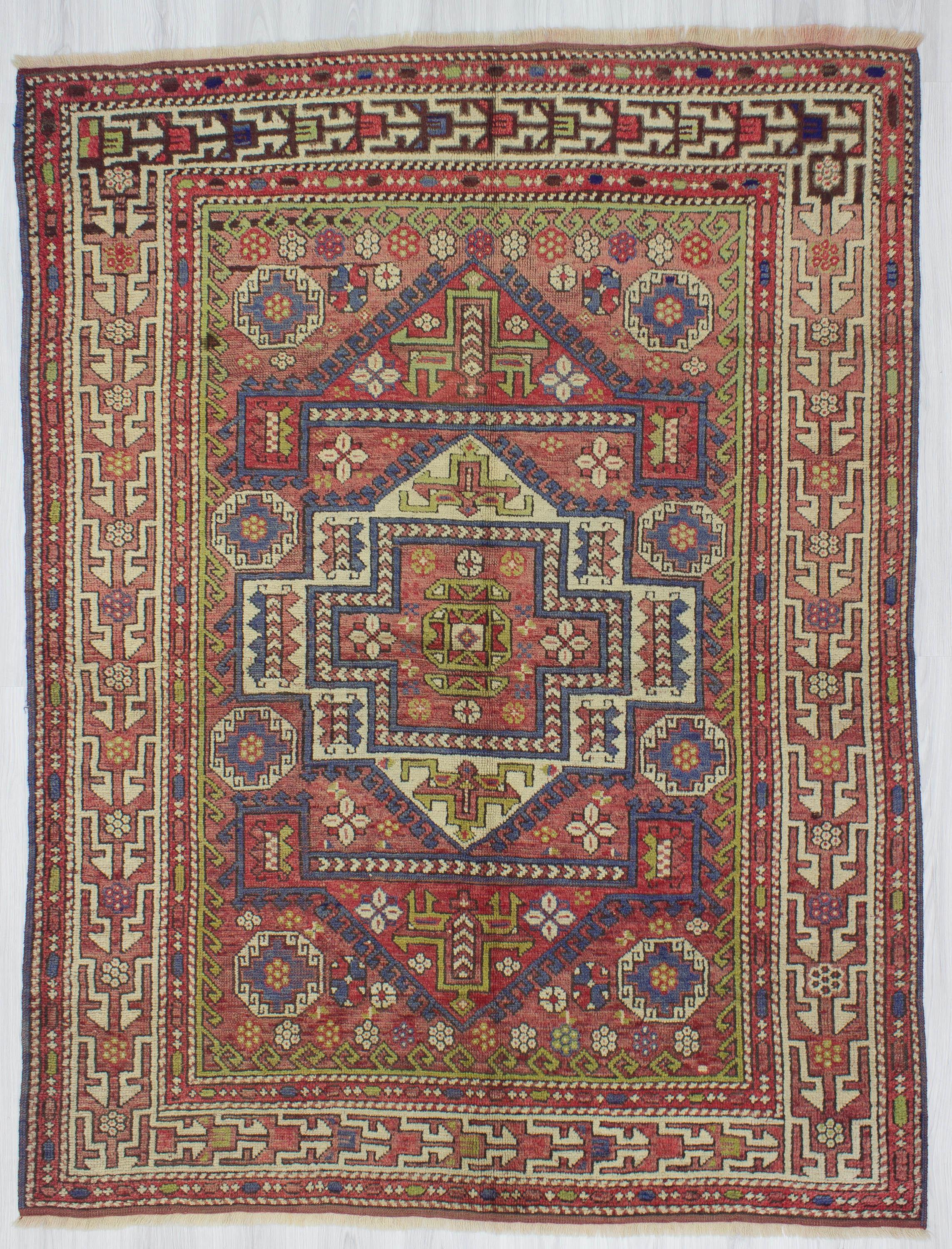 One of a Kind Vintage Turkish Wool Rug