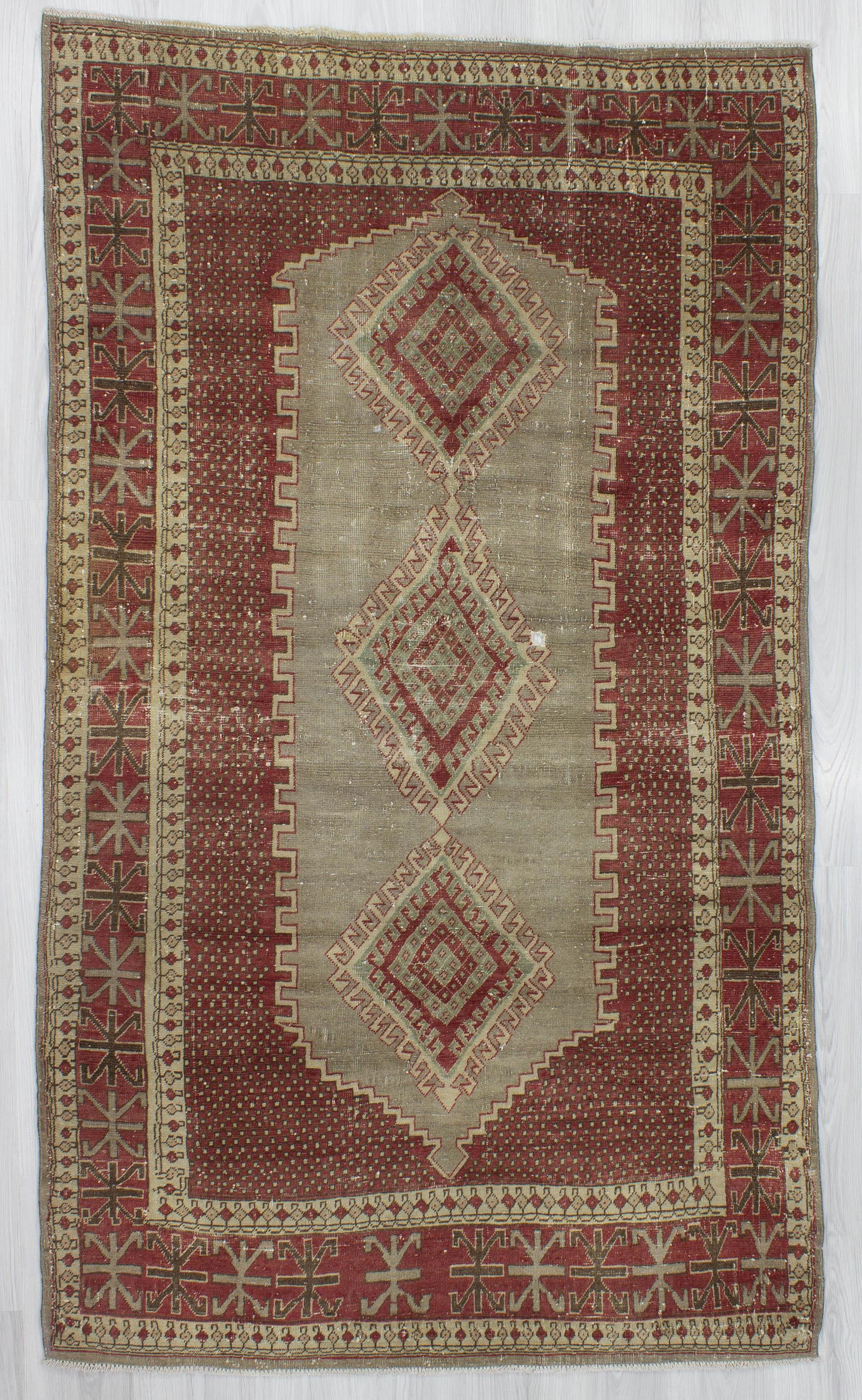 One of a Kind Vintage Turkish Wool Rug