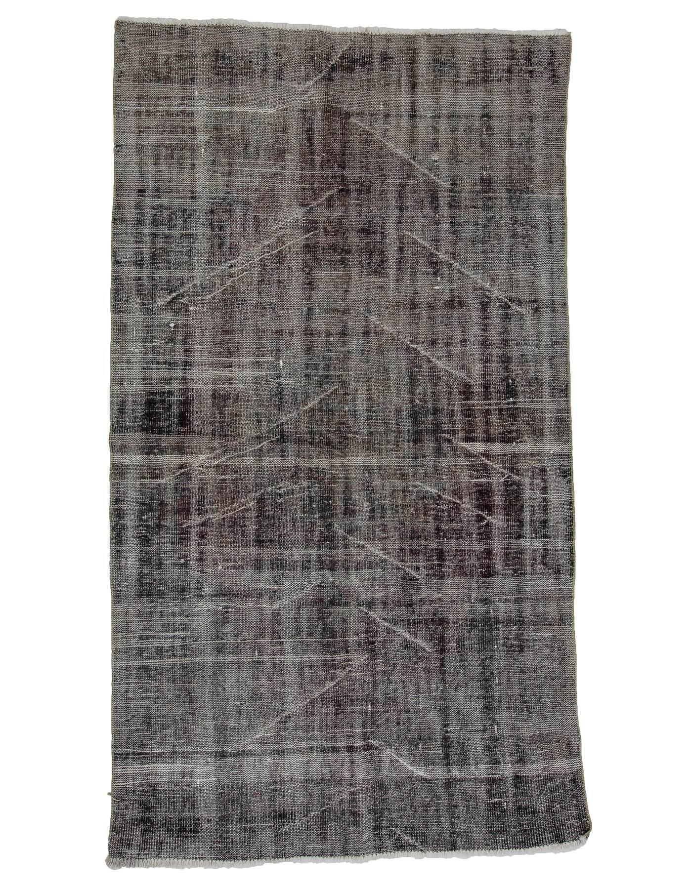Overdyed Gray Vintage Turkish Rug - 4`7'' x 8`0''