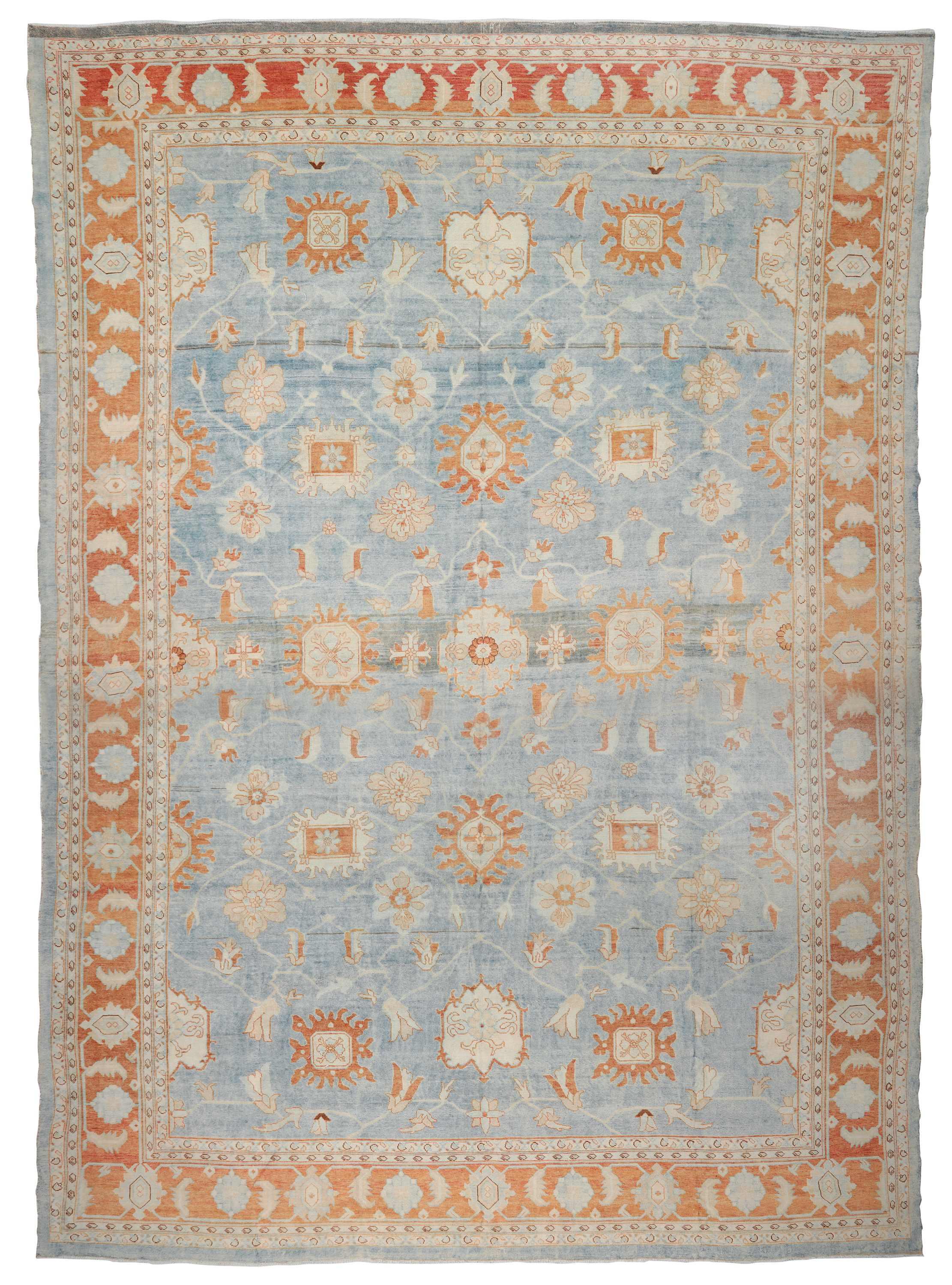 Oversized Vintage Washed Out Mahal Rug - 15`9'' x 20`4''