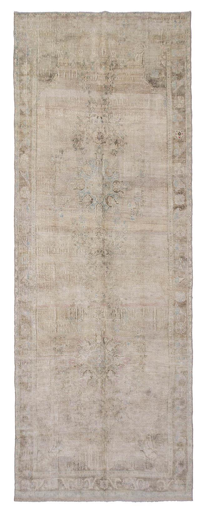 Oversized Vintage Washed Out Turkish Kars Rug - 5`5'' x 15`1''