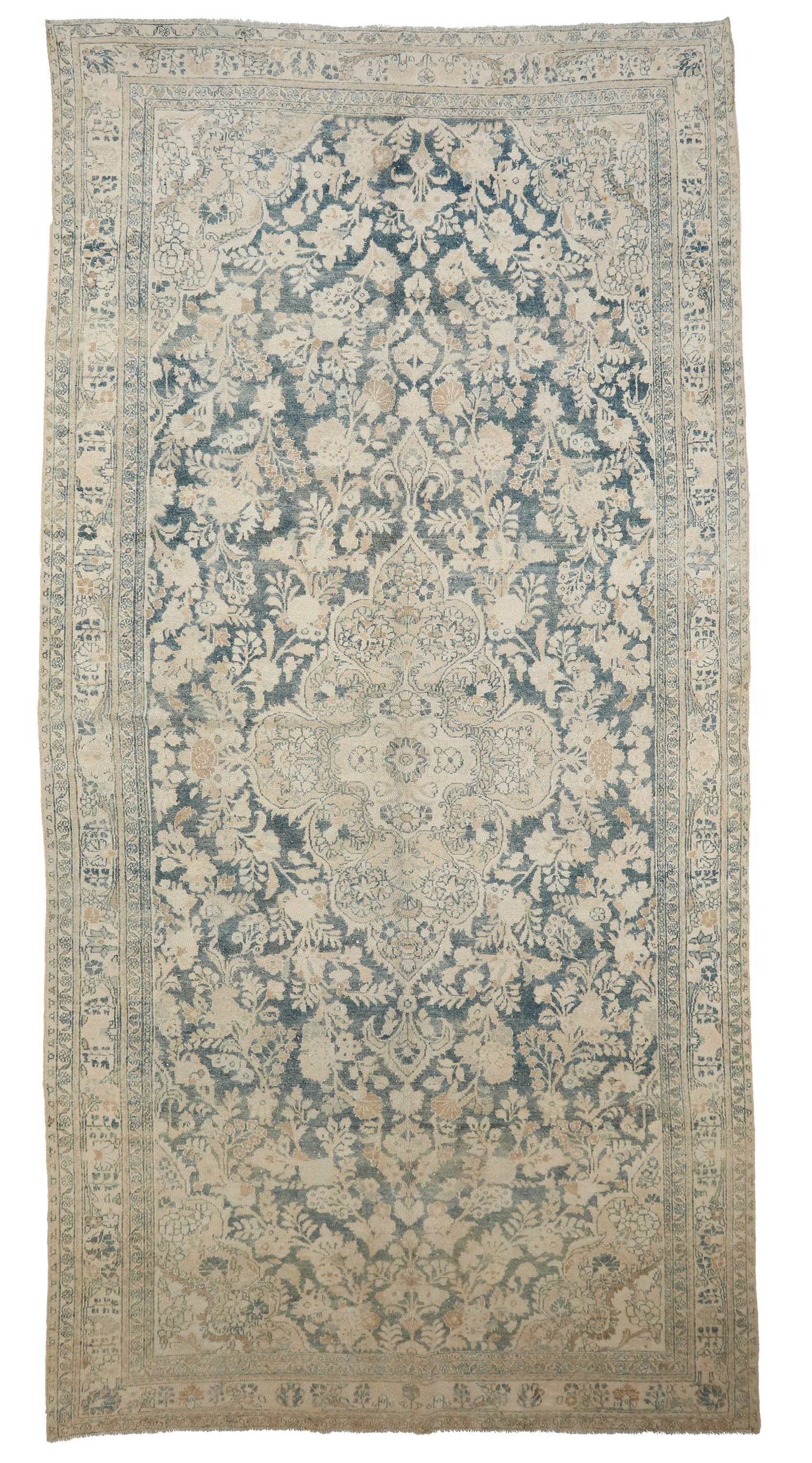 Oversized Washed Out Vintage Tabriz Rug - 7`4'' x 15`9''