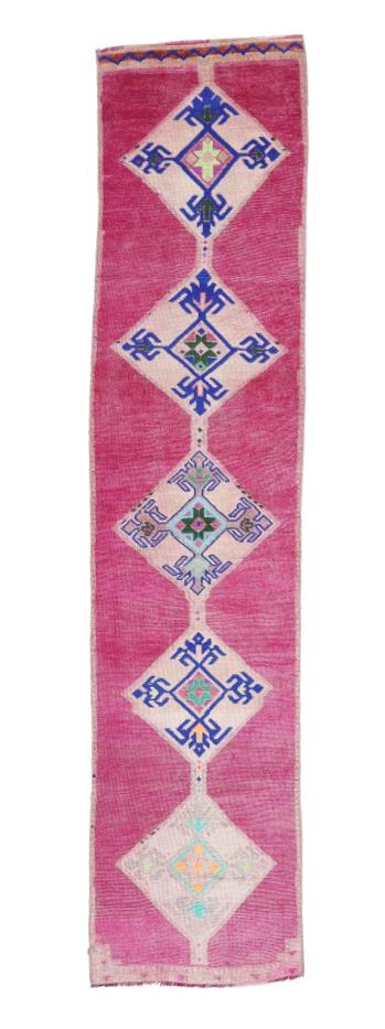 Purple Vintage Decorative Runner - 2`4'' x 10`10''