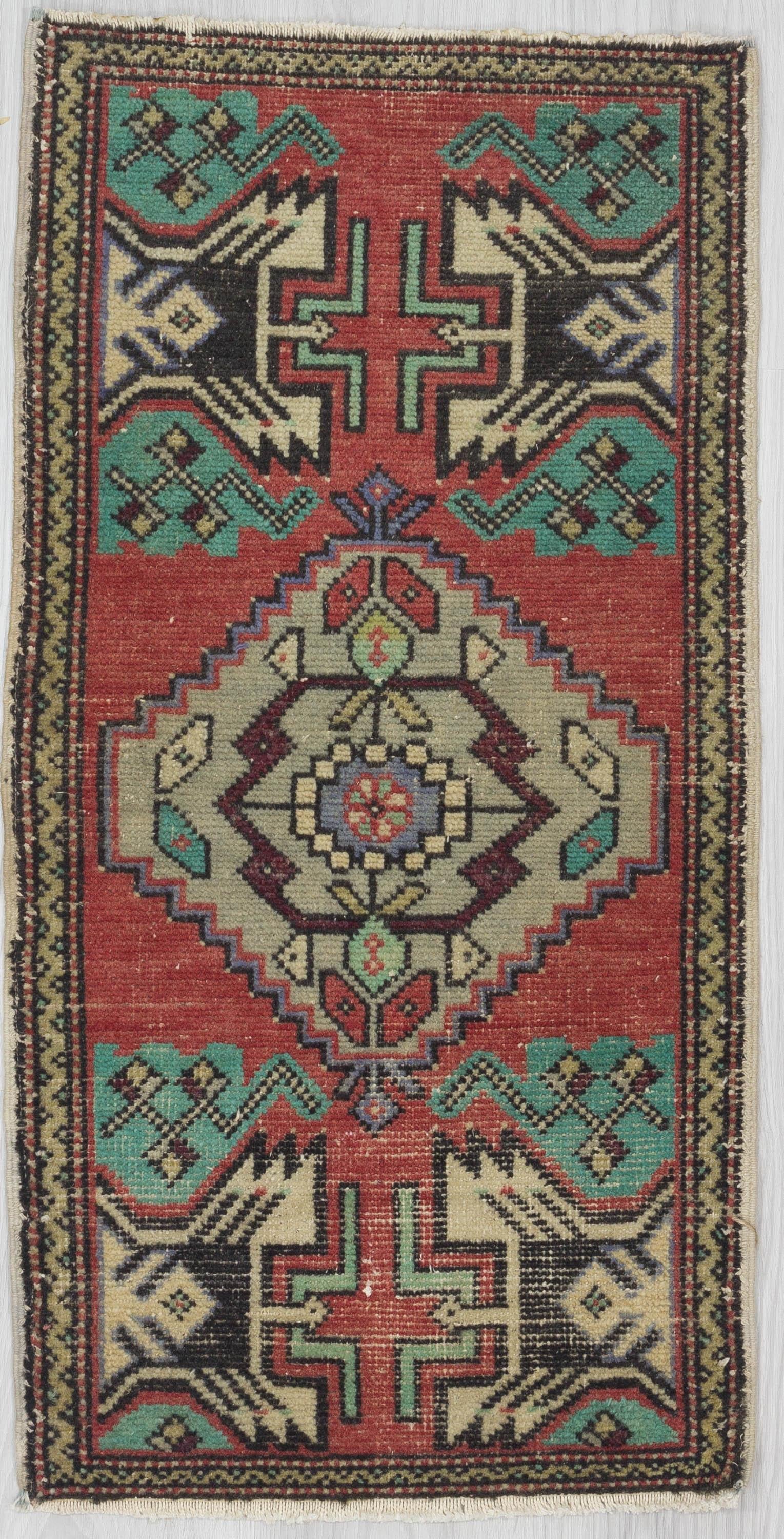 Red / Green Mini Turkish Carpet