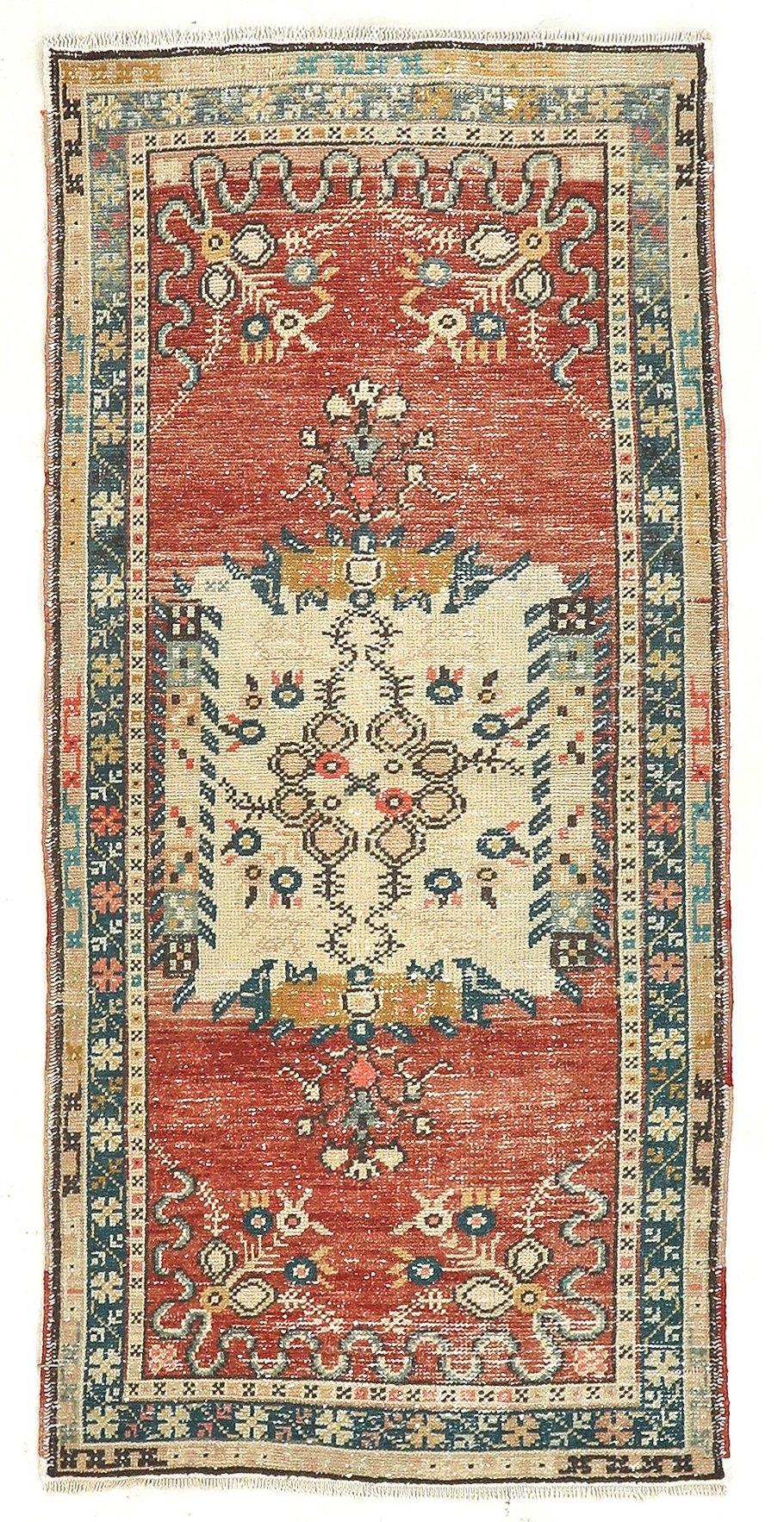 Small Vintage Oushak Rug - 2`11'' x 6`3''