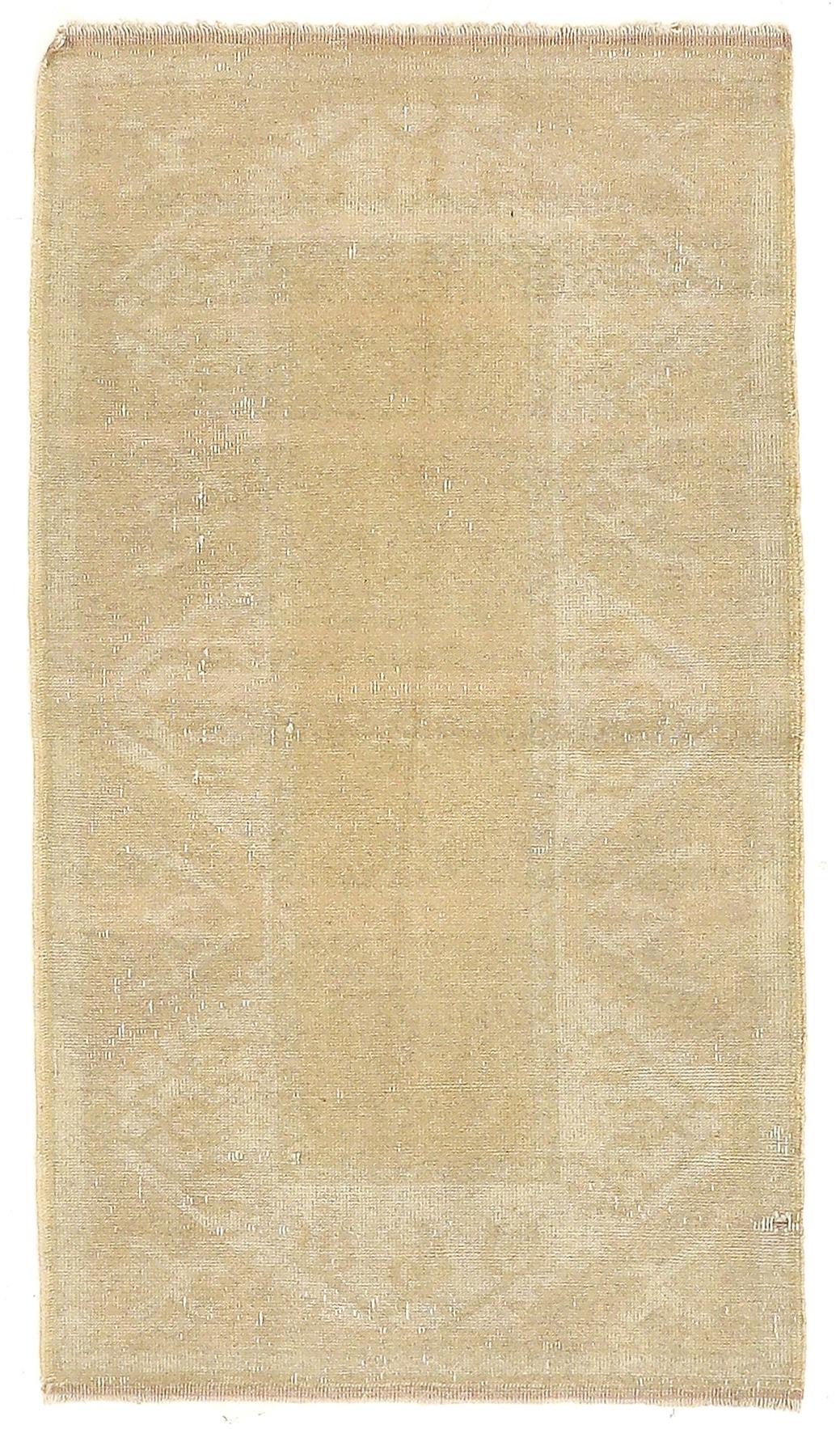 Small Washed Out Vintage Turkish Rug - 2`7'' x 4`9''