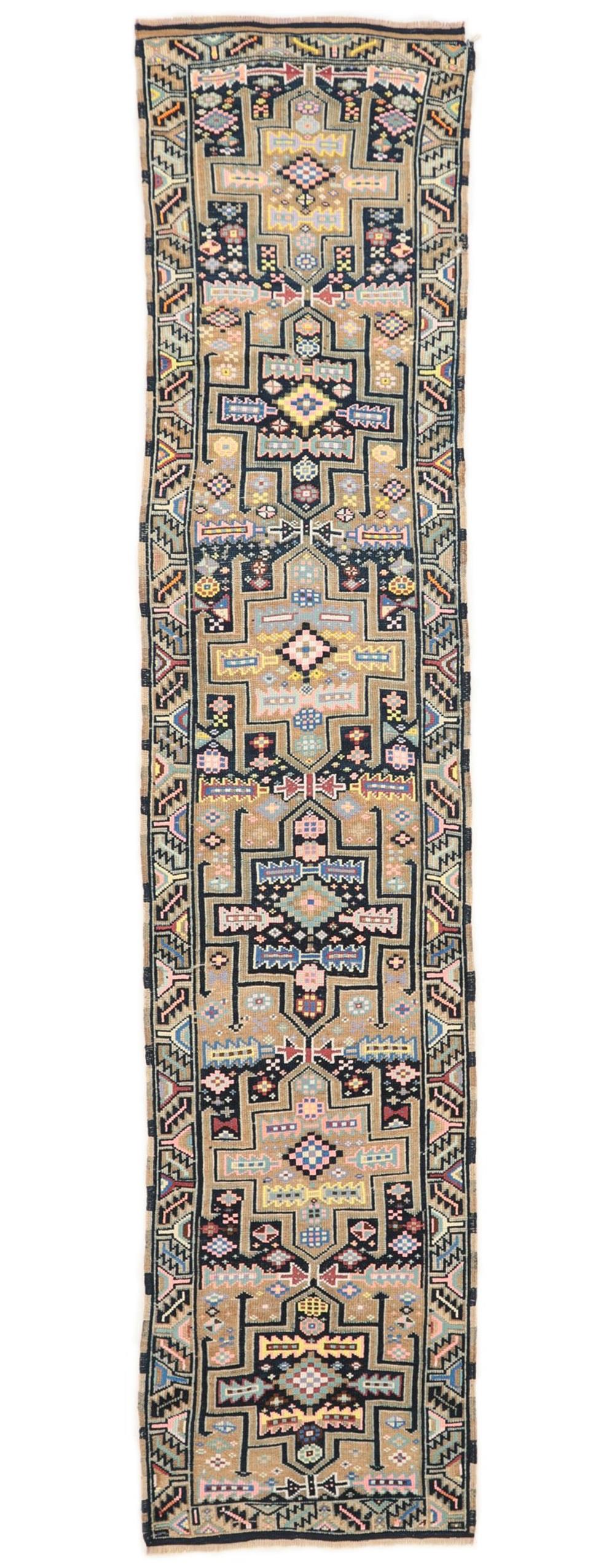 Unique Vintage Decorative Herki Runner - 2`10'' x 12`8''