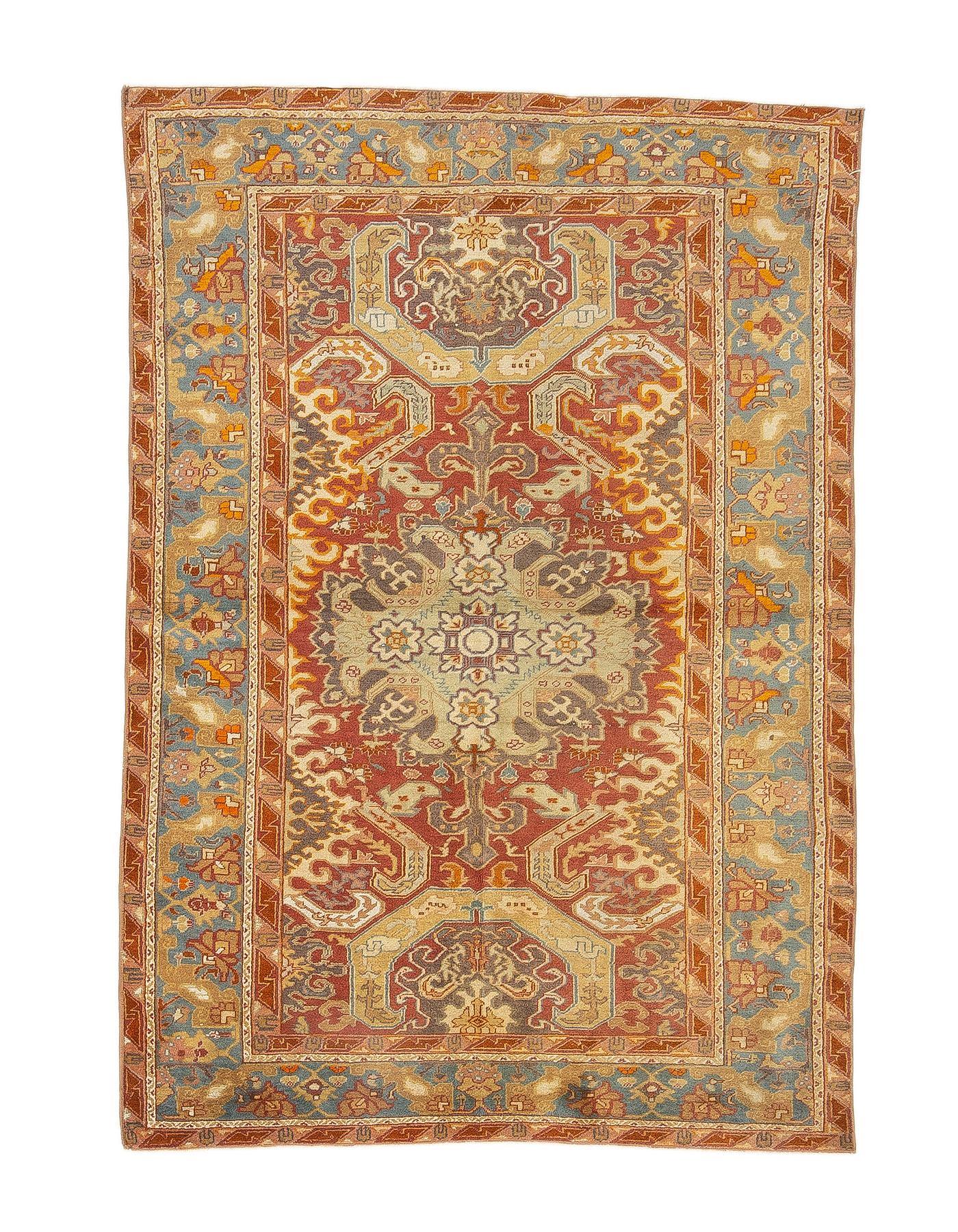 Unique Vintage Turkish Kaisari Rug - 3`10'' x 5`8''