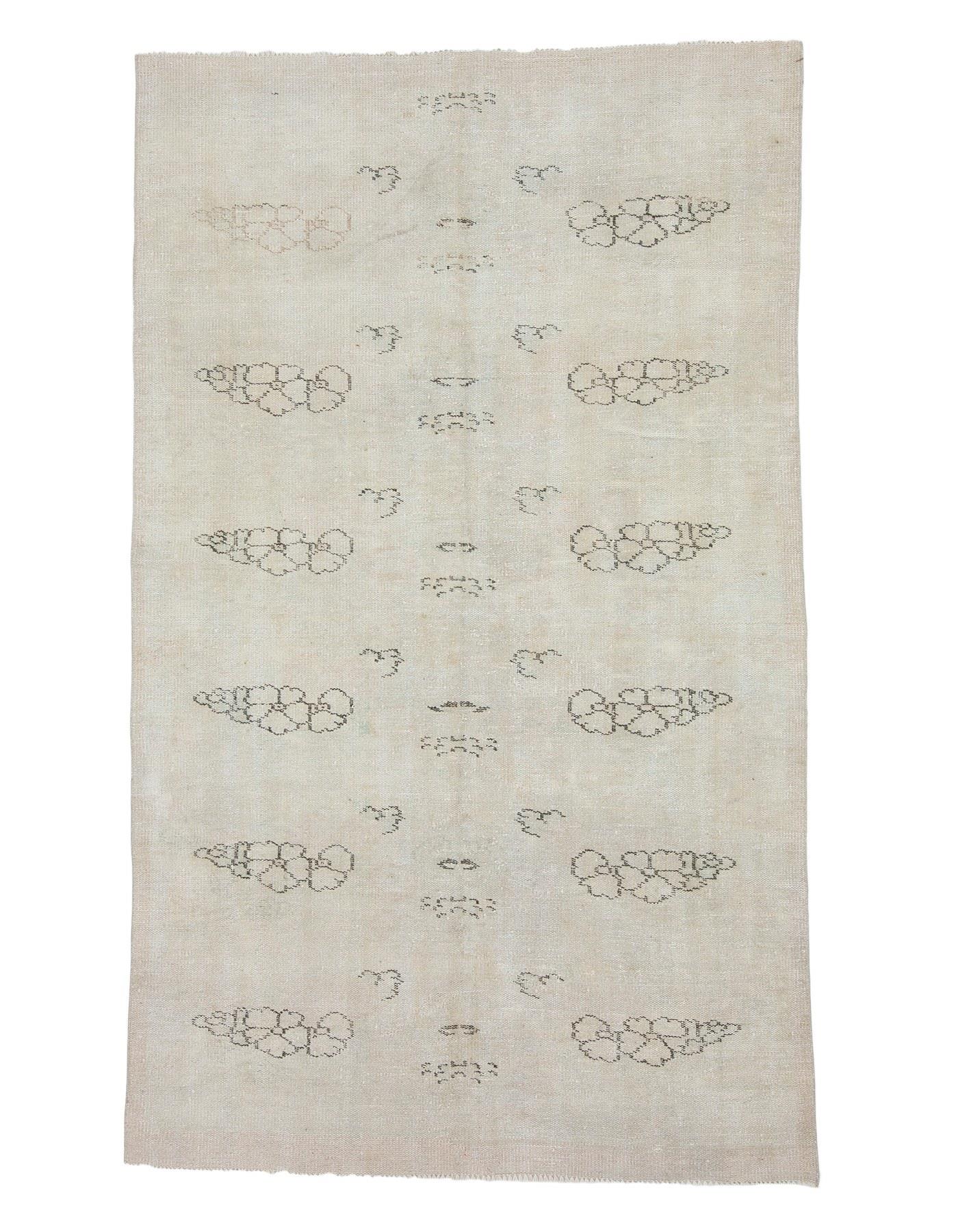Unique Vintage Washed Out Turkish Rug - 5`6'' x 9`1''
