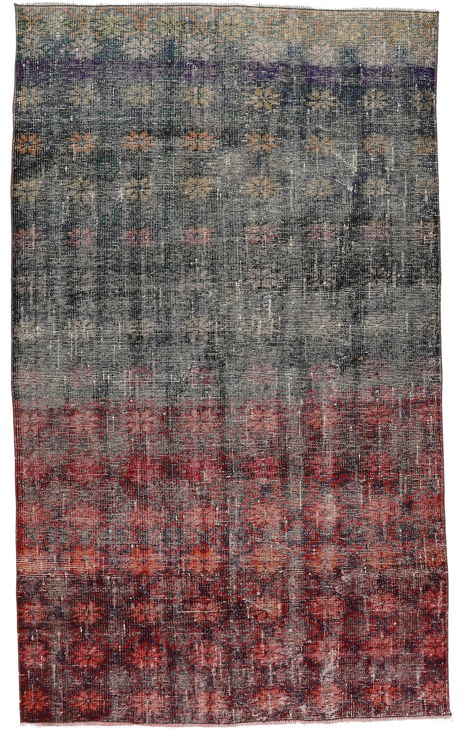 Vintage Art Deco Turkish Rug - 4`7'' x 7`8''