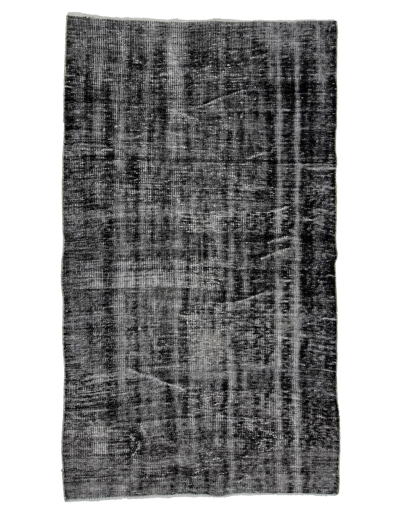 Vintage Dark Gray Overdyed Carpet - 4`6'' x 7`9''