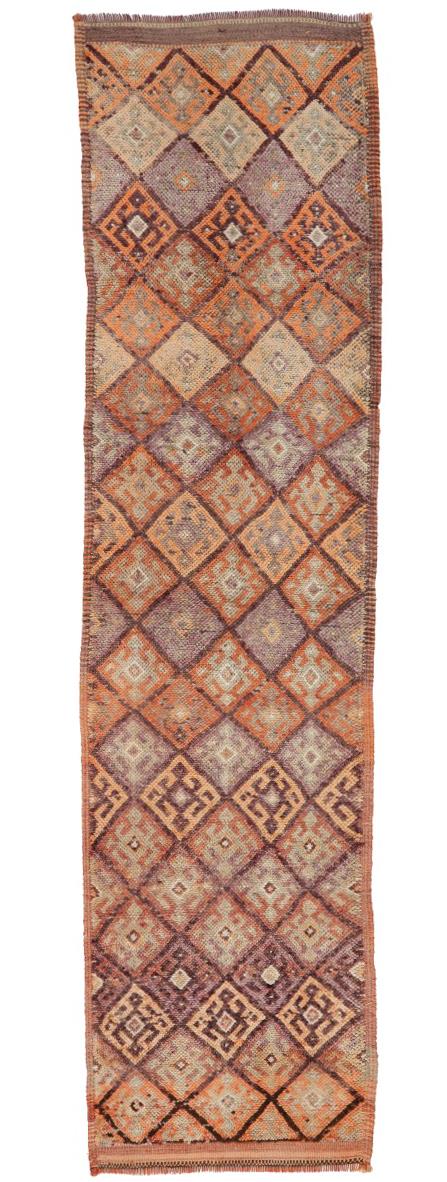 Vintage Decorative Faded Runner - 3`1'' x 12`6''