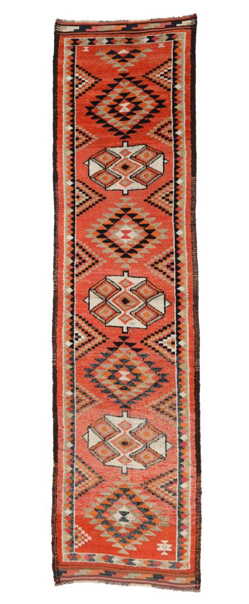 Vintage Decorative Herki Runner  - 3`2'' x 11`9''