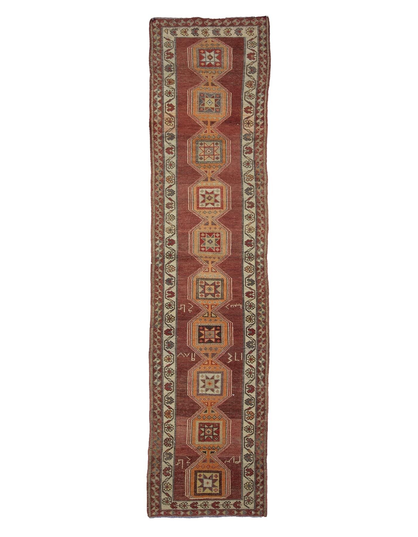 Vintage Decorative Herki Runner Rug