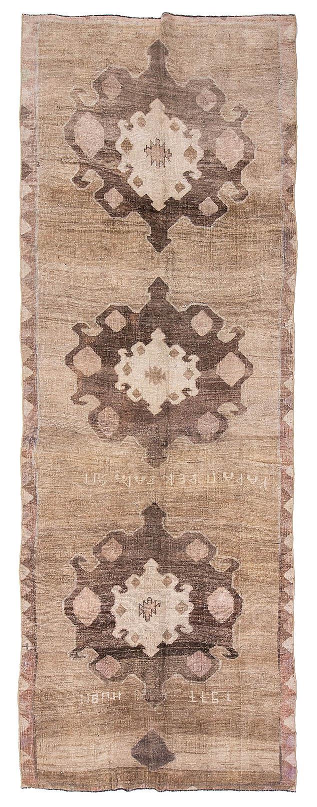 Vintage Decorative Kars Wool Rug - 4`2'' x 12`5''