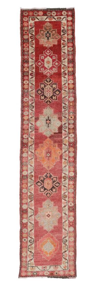 Vintage Decorative Runner Rug - 2`7'' x 12`7''