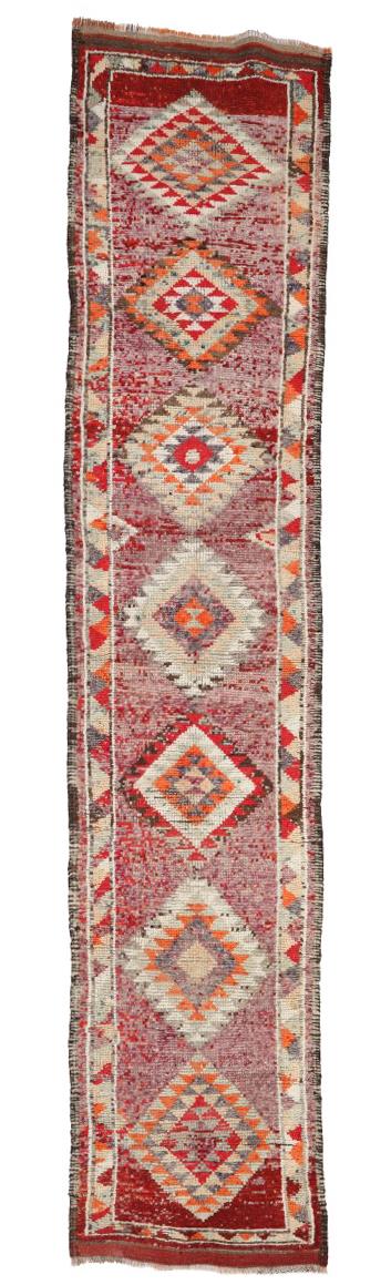 Vintage Decorative Runner Rug - 2`8'' x 13`5''