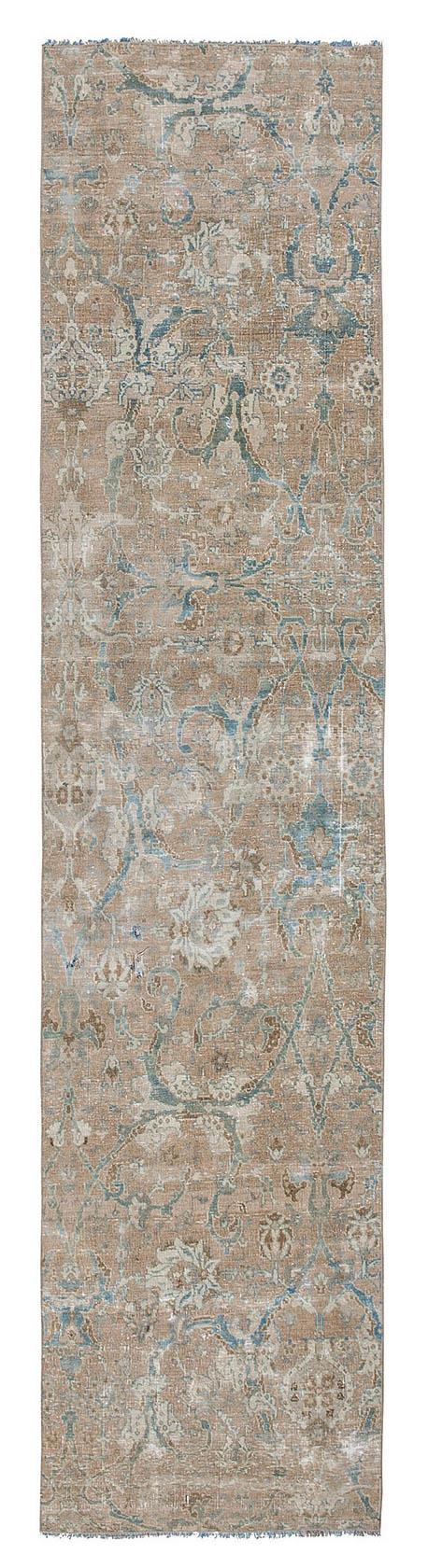 Vintage Decorative Tabriz Runner Rug - 2`2'' x 9`5''