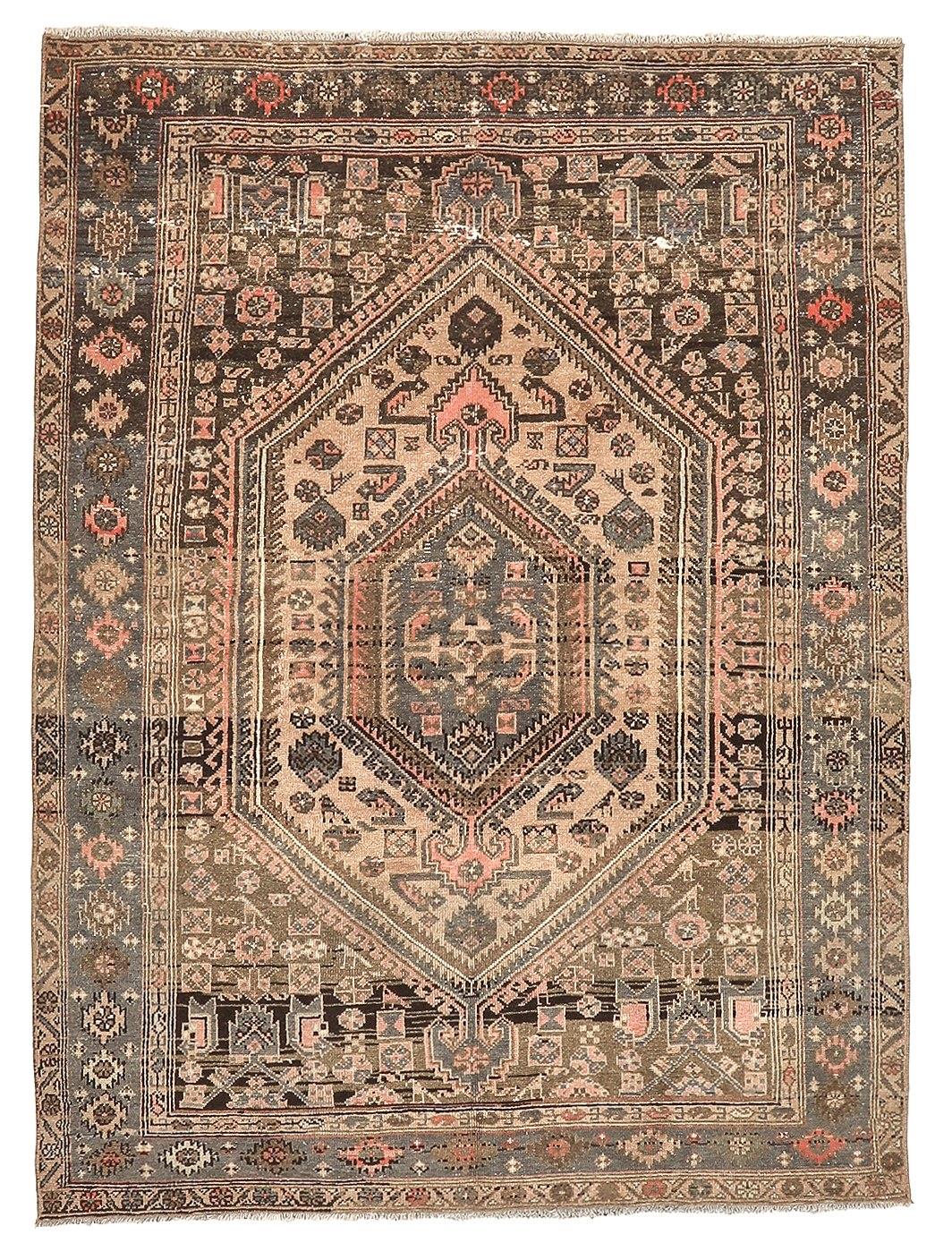 Vintage Decorative Tabriz Wool Rug - 4`7'' x 6`1''