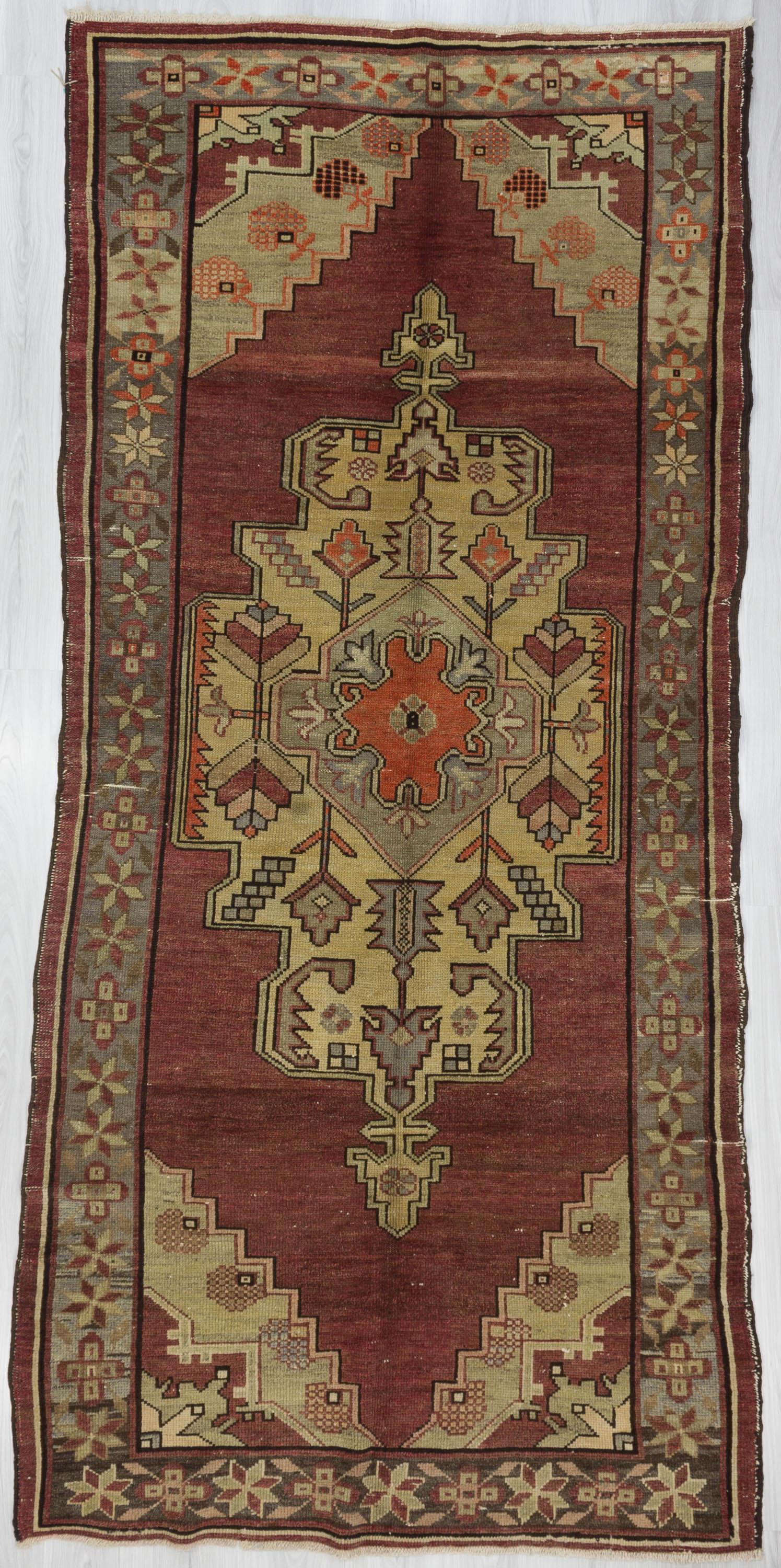 Vintage Decorative Turkish Anatolian Rug