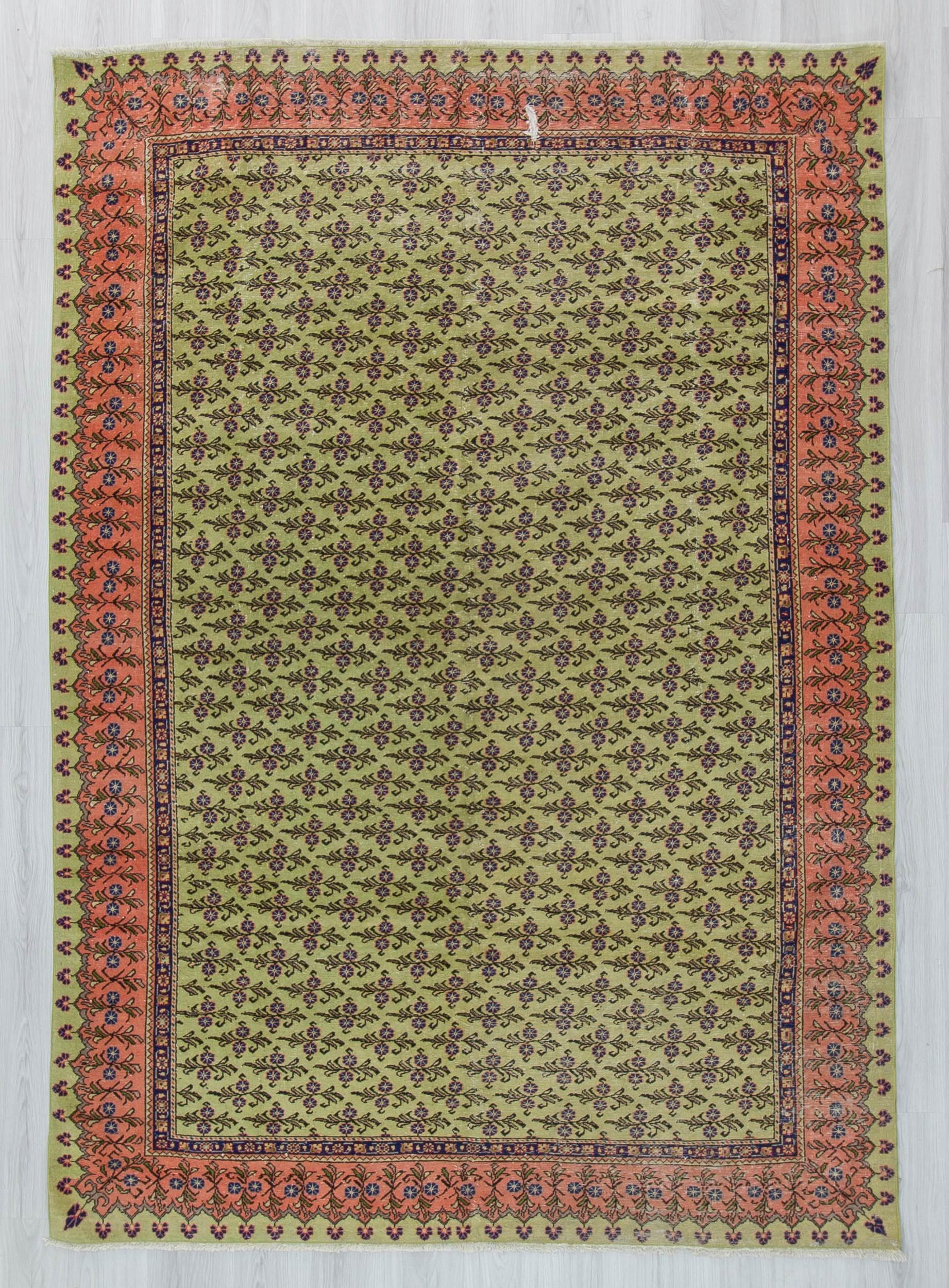 Vintage decorative Turkish area rug