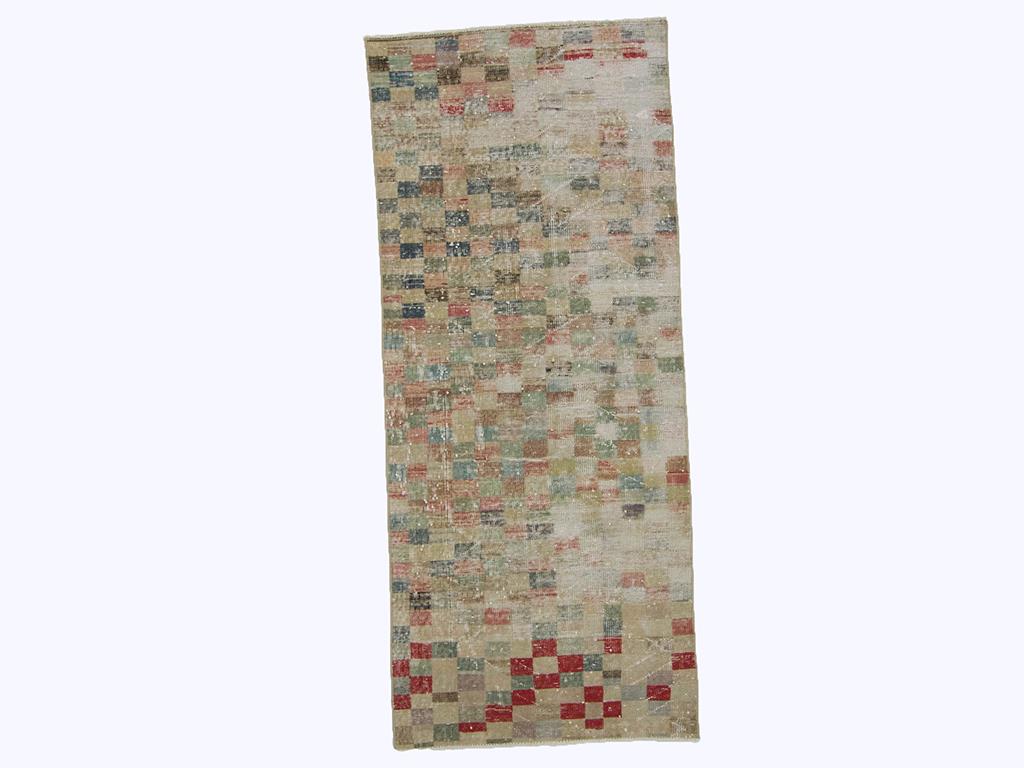 Vintage Decorative Turkish Art Deco Runner Rug