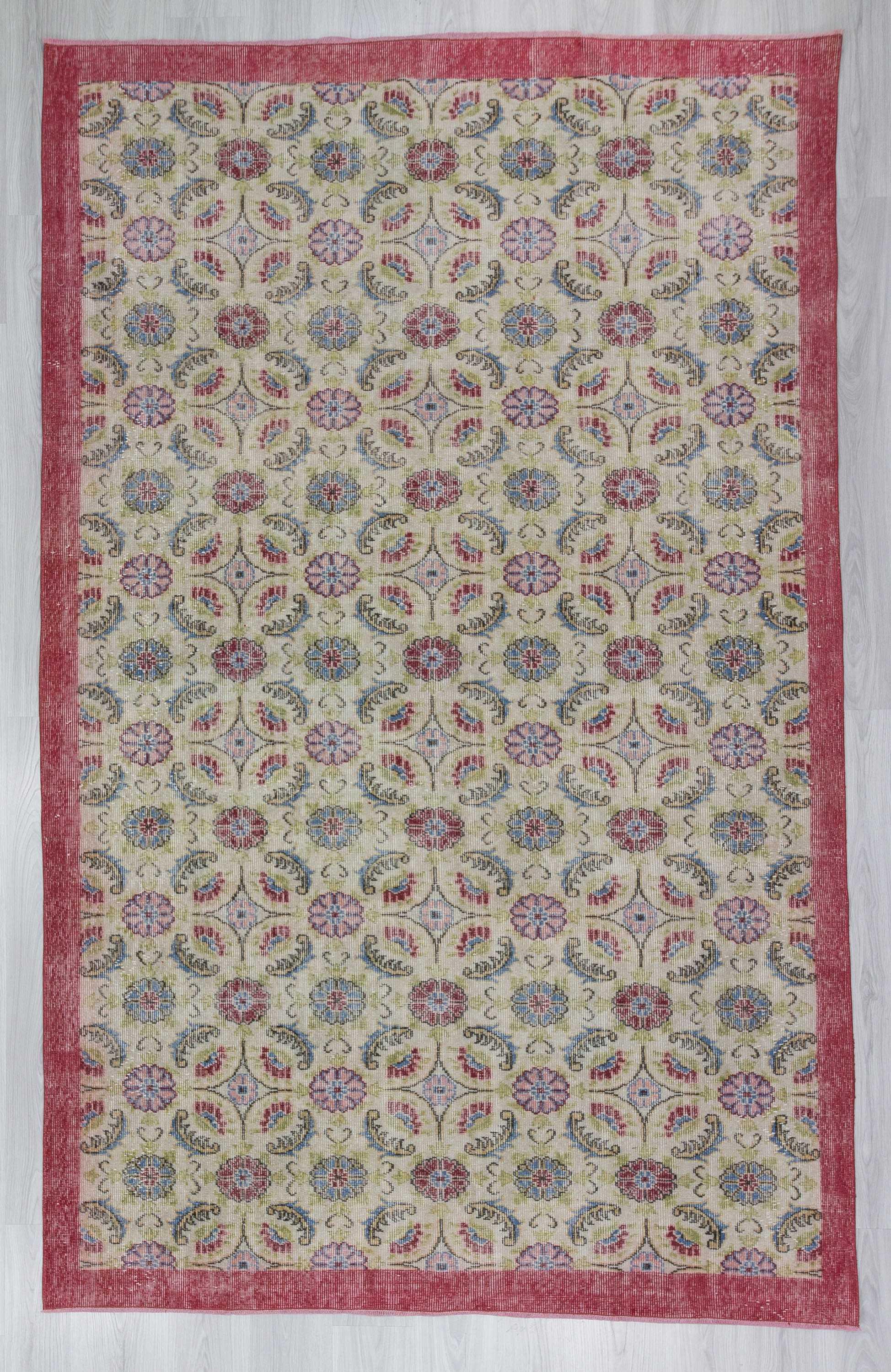 Vintage decorative Turkish art deco rug