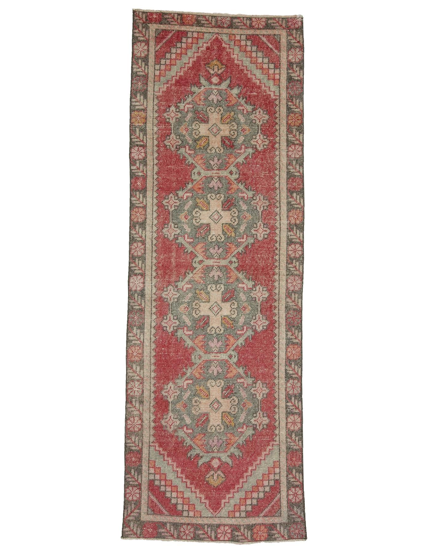 Vintage Decorative Turkish Konya Runner - 2`10'' x 8`6''