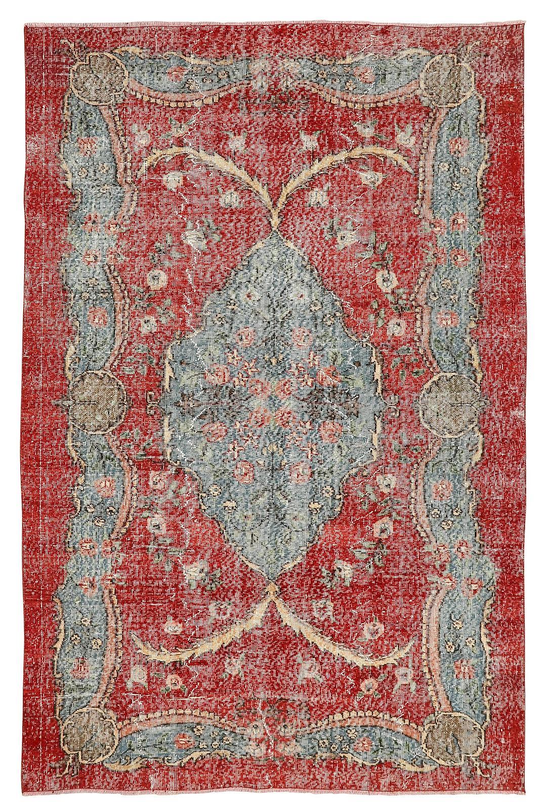 Vintage Decorative Turkish Oushak Rug - 5`11'' x 8`11''