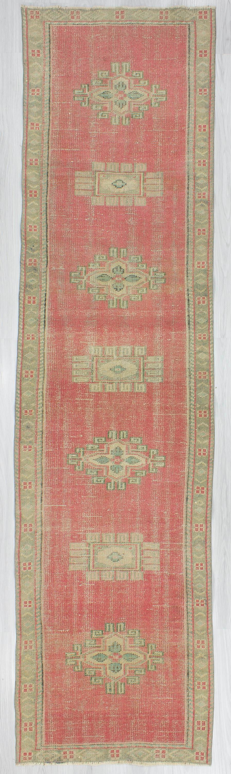 Vintage Decorative Turkish Oushak Runner Rug