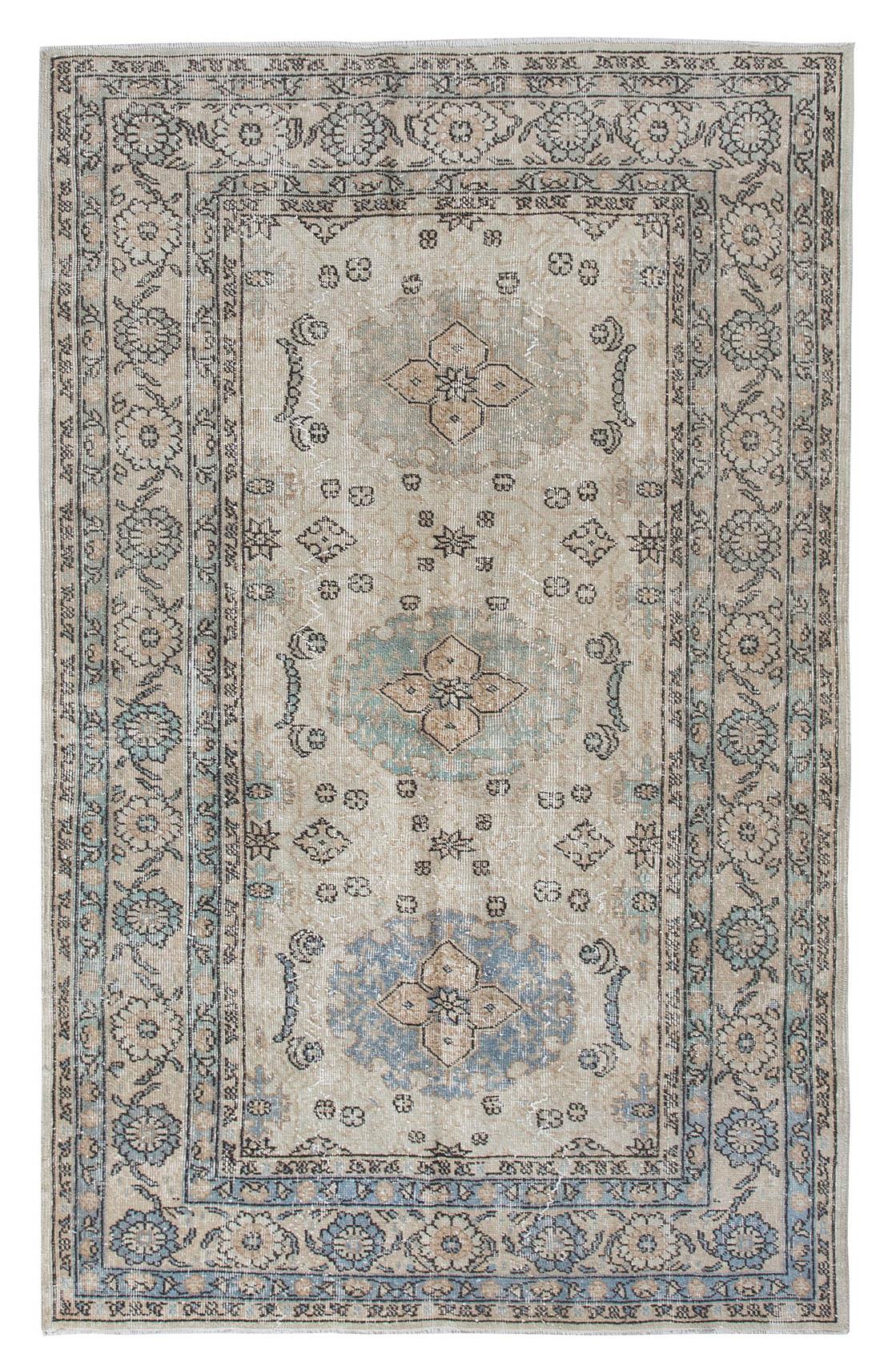 Vintage Decorative Turkish Oushak Rug - 5`1'' x 8`2''