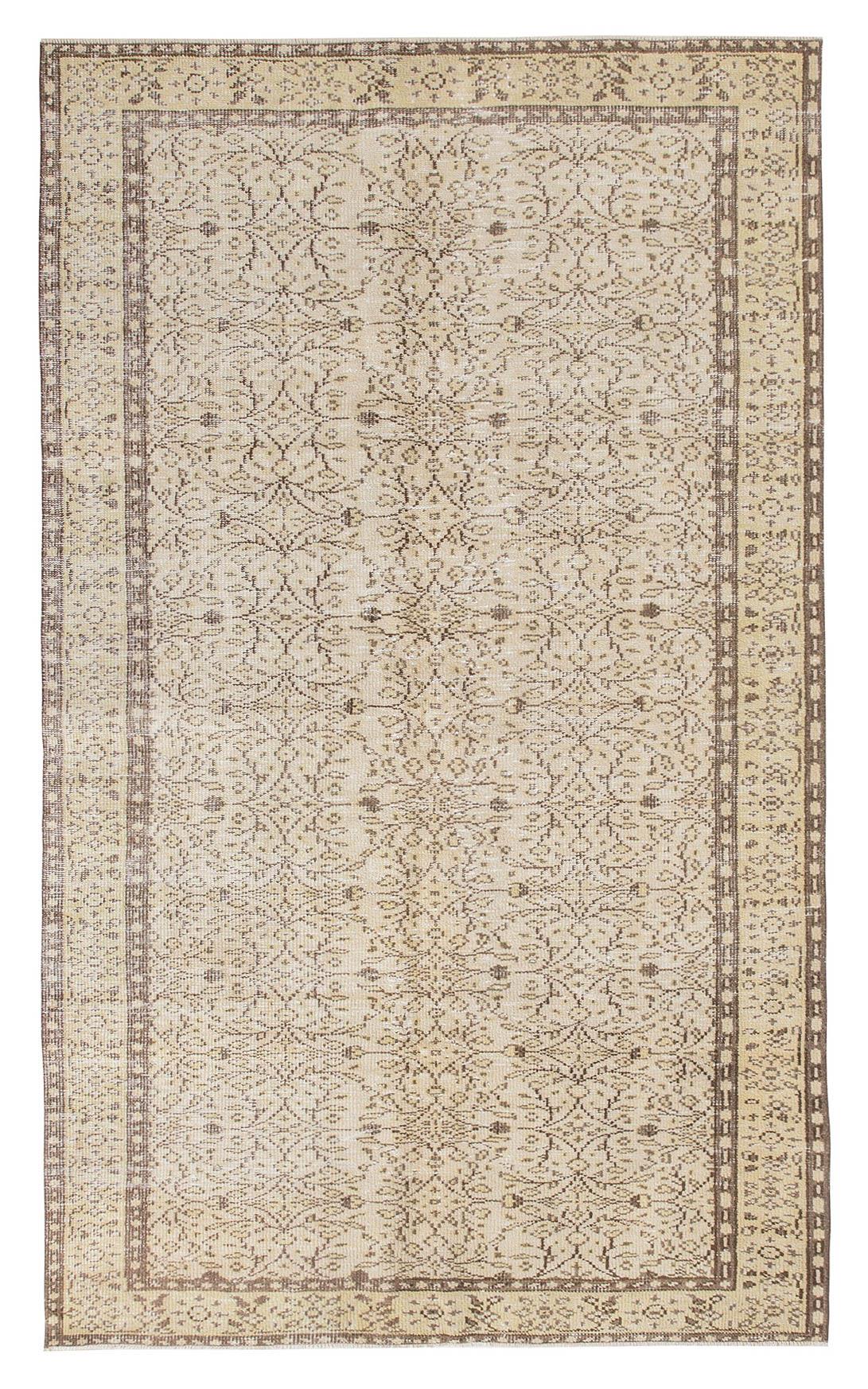 Vintage Decorative Turkish Oushak Rug - 5`3'' x 8`10''