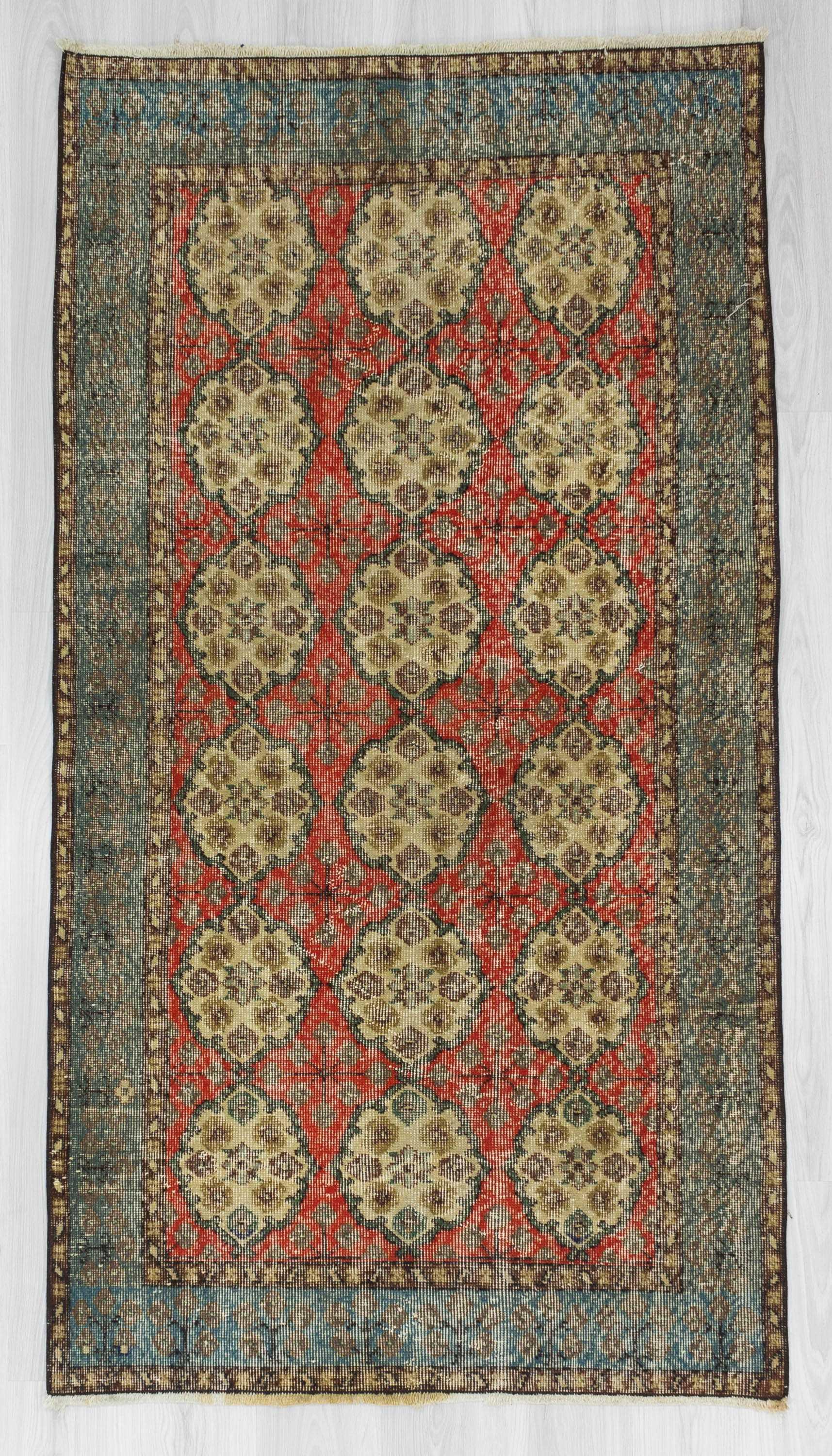 Vintage decorative Turkish rug