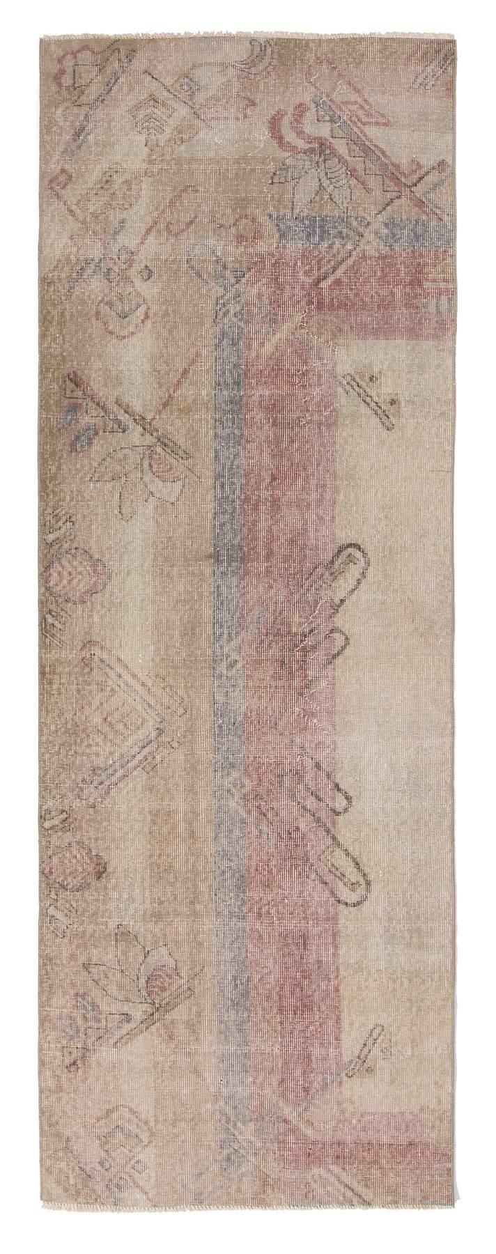 Vintage Decorative Turkish Runner Rug