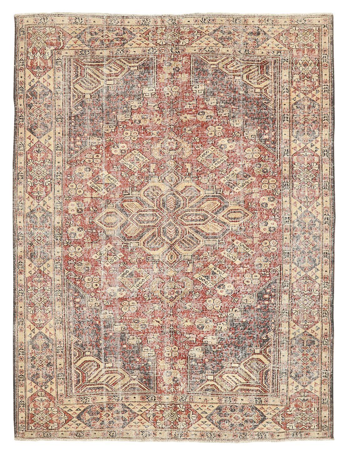 Vintage Distressed Turkish Oushak Rug - 6`6'' x 8`7''