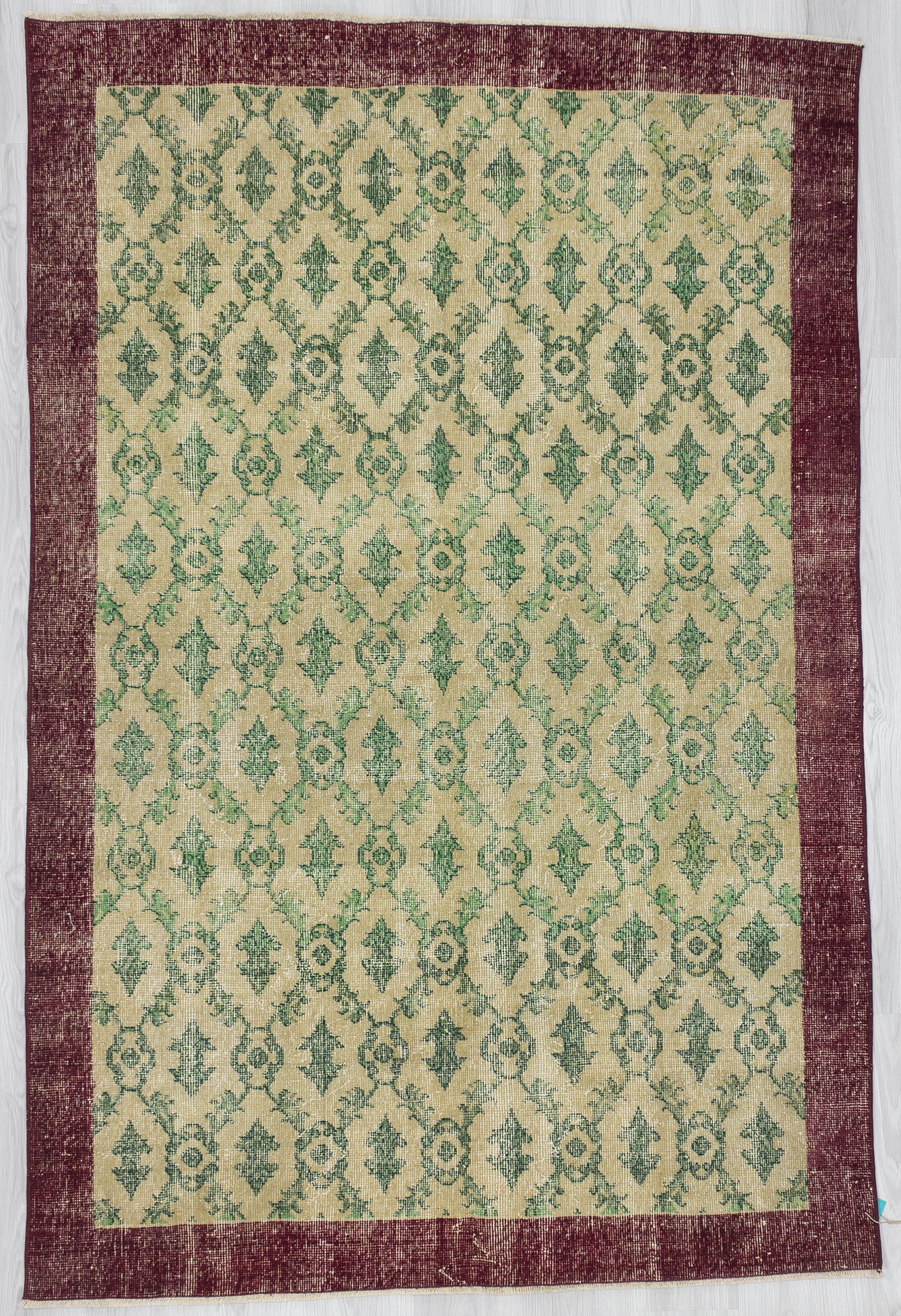Vintage Floral Turkish Area Rug