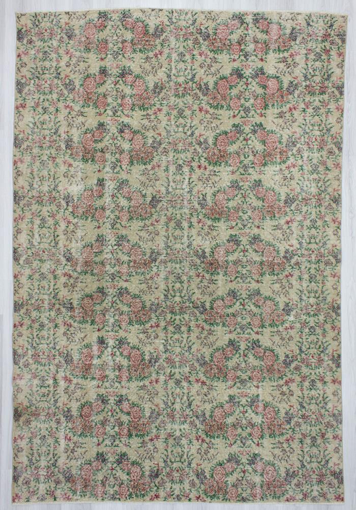 Vintage Floral Turkish Deco Rug
