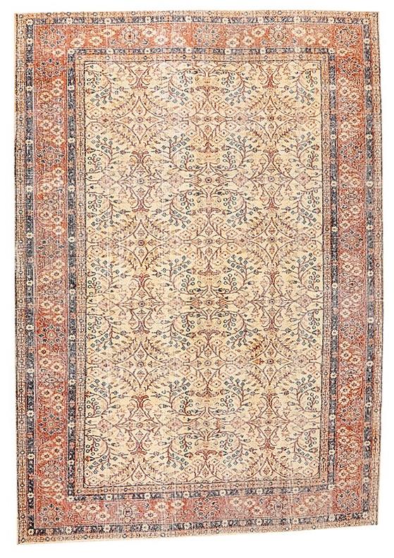 Vintage Floral Turkish Rug - 6`10'' x 10`4''