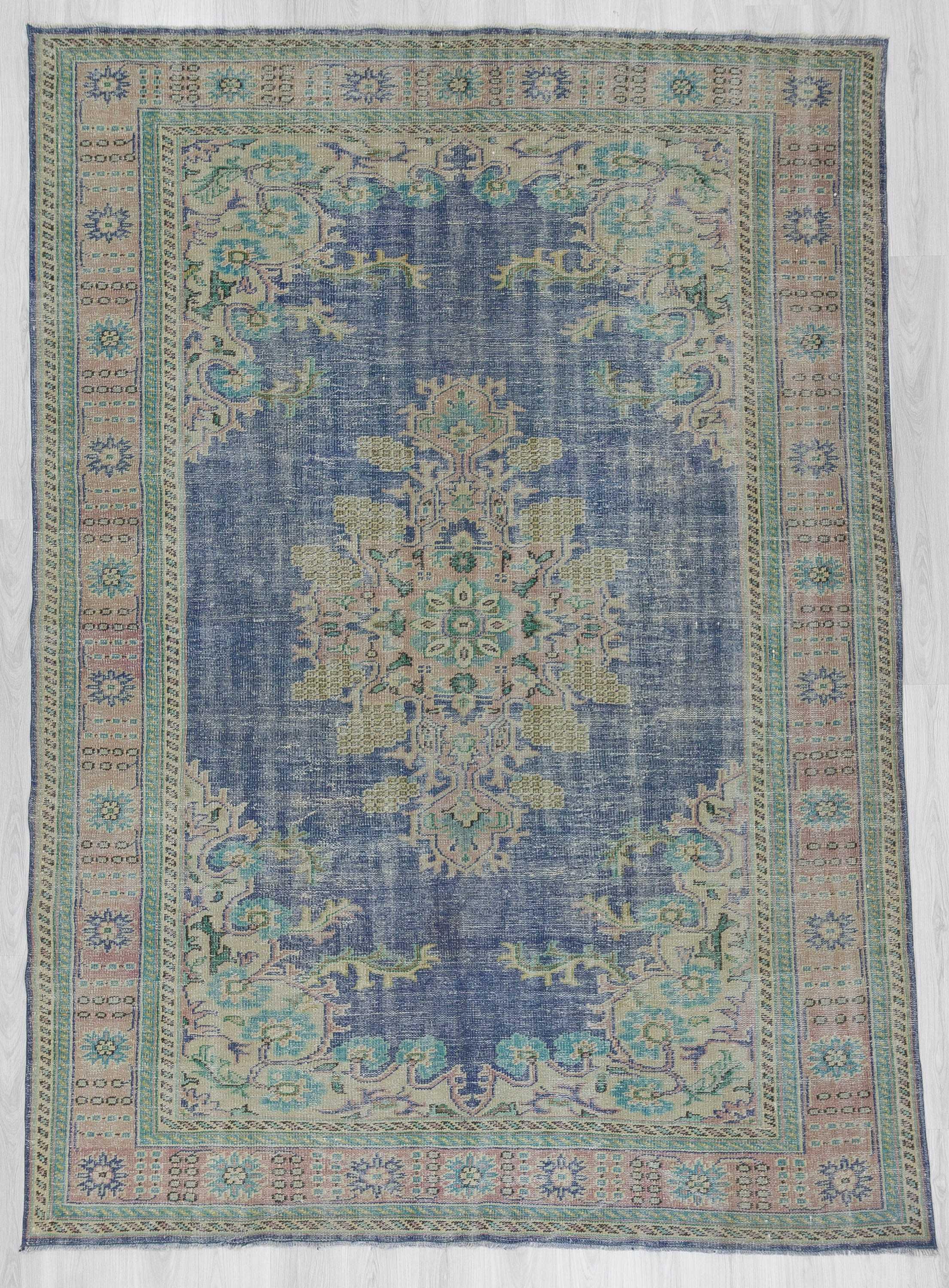 Vintage large Turkish Oushak rug
