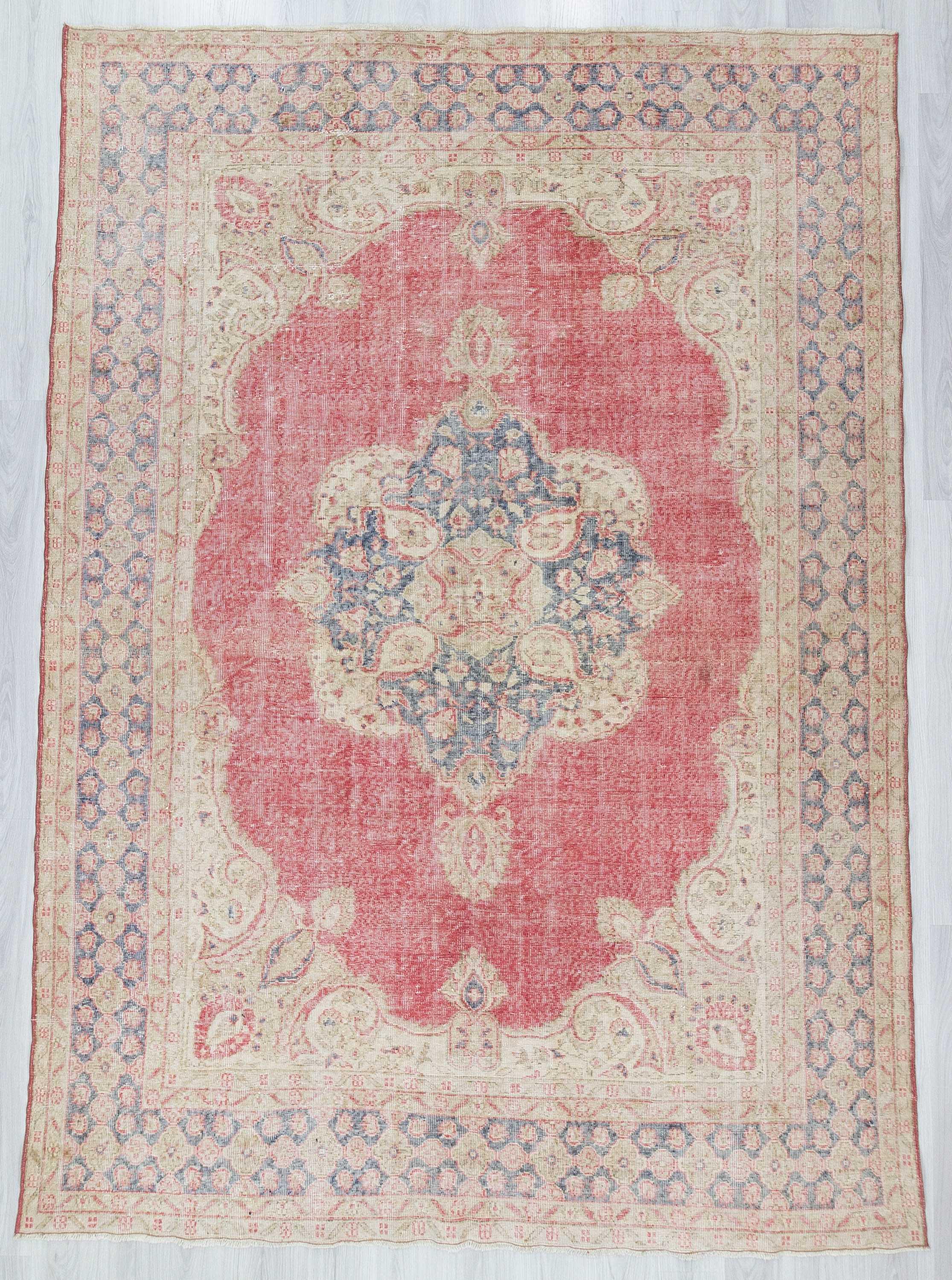 Vintage large Turkish Oushak rug