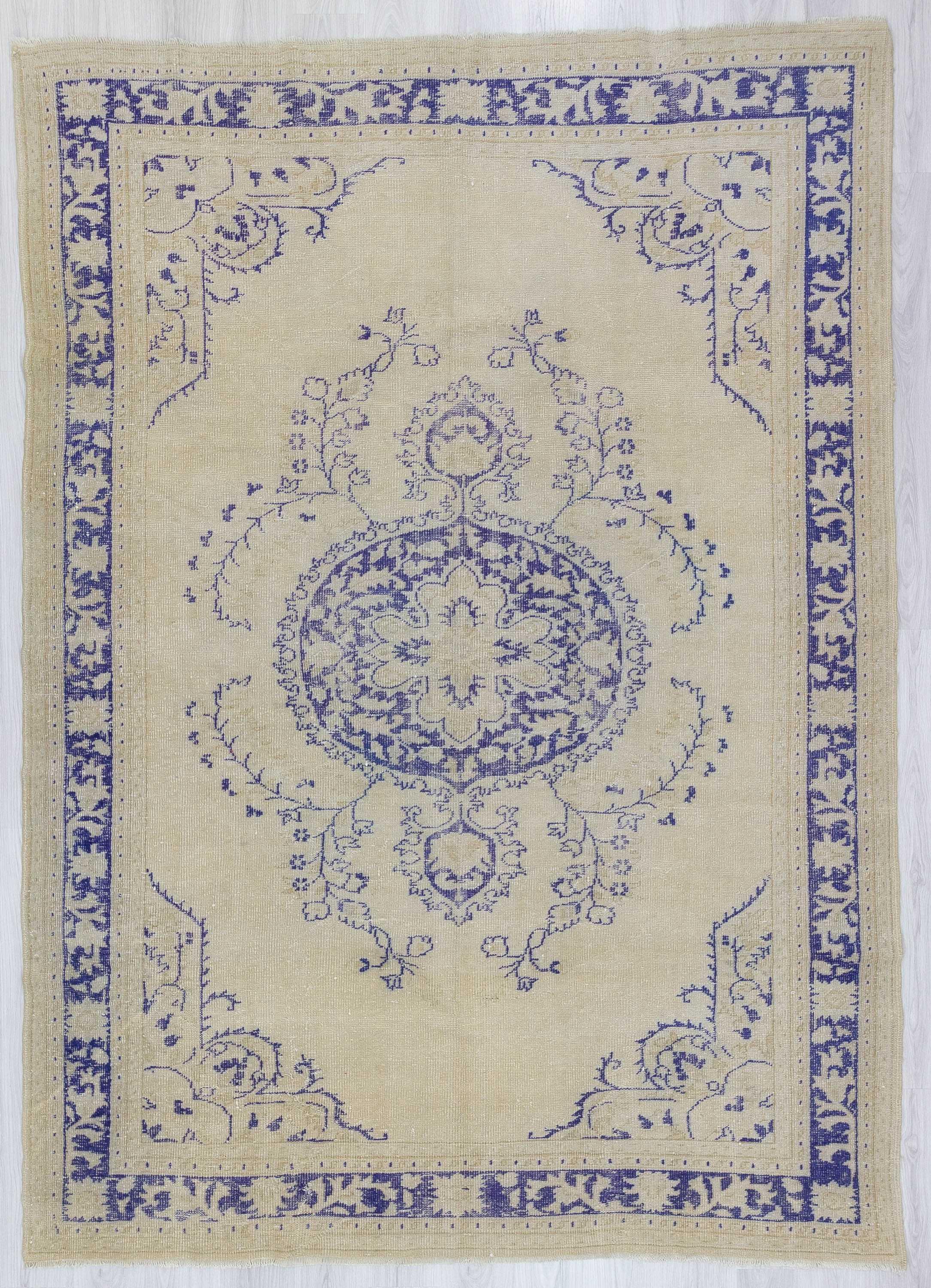 Vintage large Turkish Oushak rug