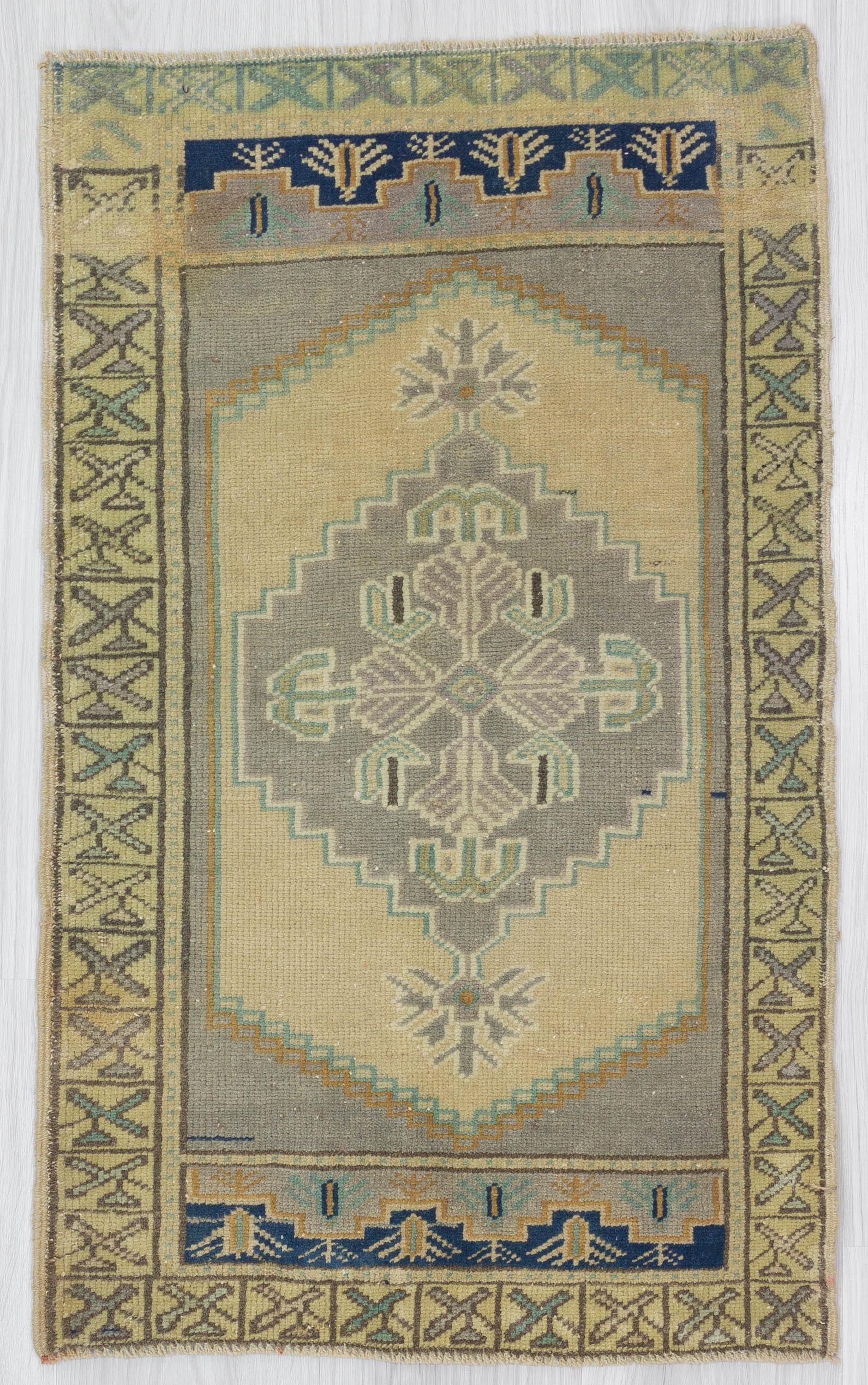 Vintage Mini Pastel Turkish Rug