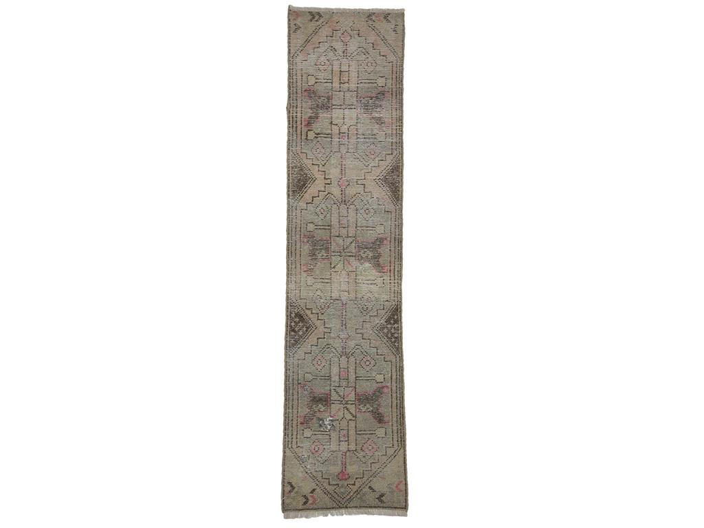 Vintage Narrow Mini Turkish Runner Rug