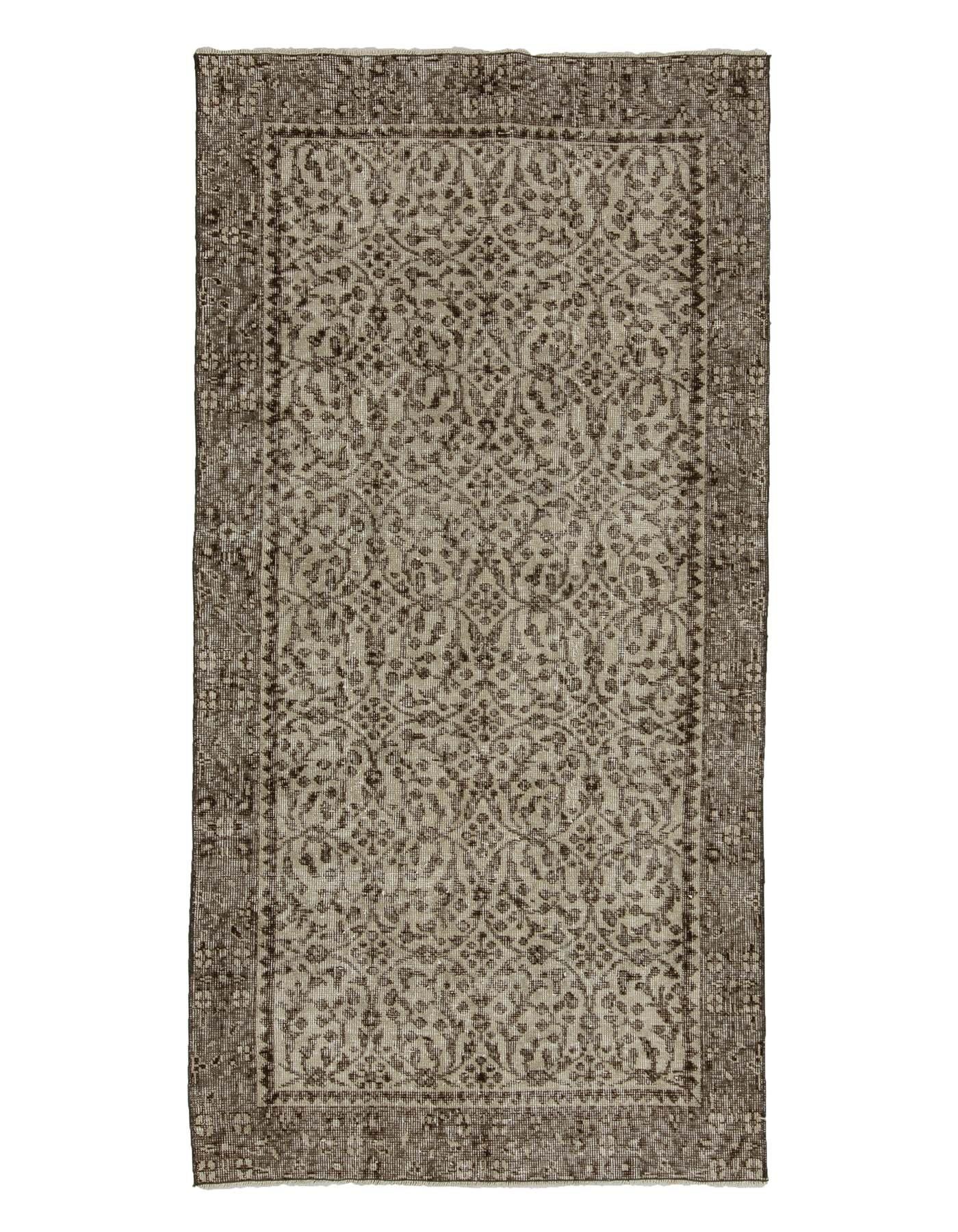 Vintage Neutral Turkish Carpet - 3`5'' x 6`8''