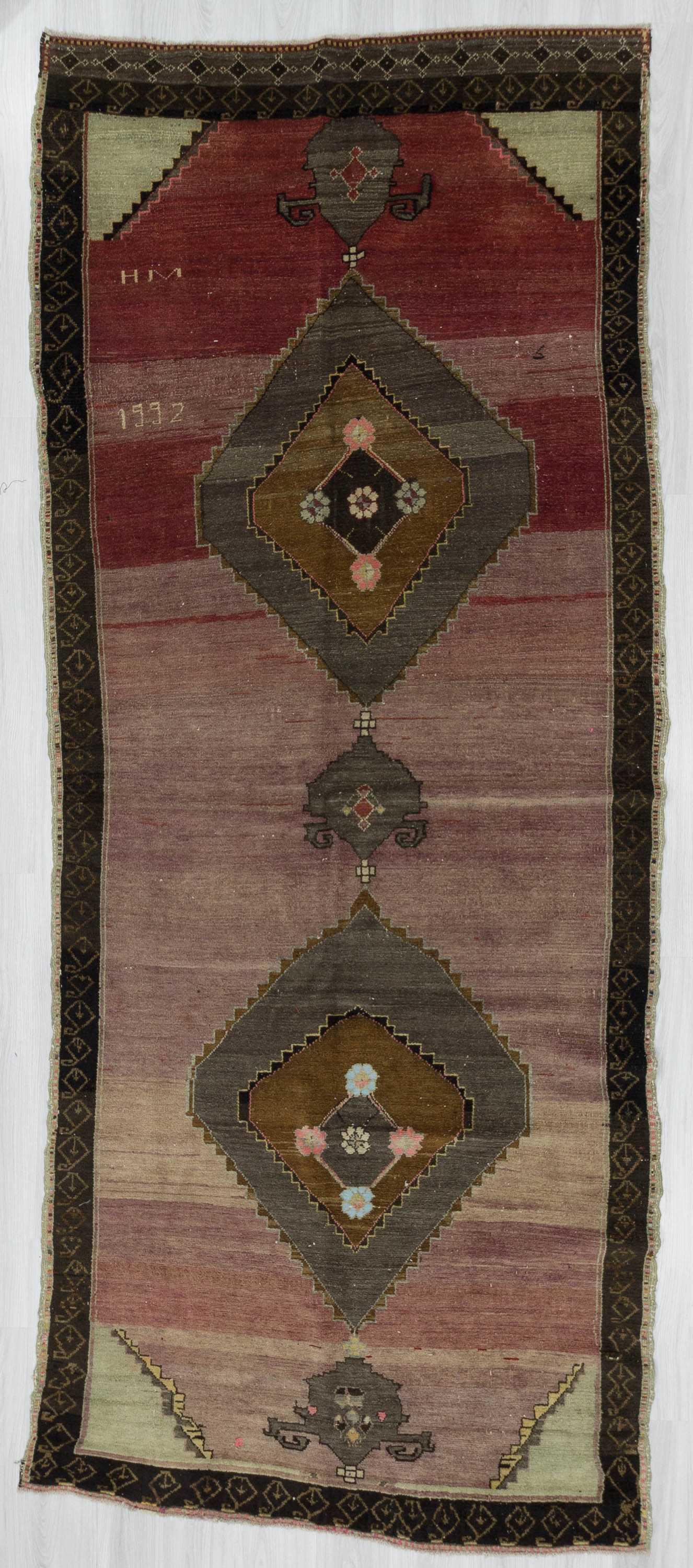 Vintage one of a kind Turkish Kars rug