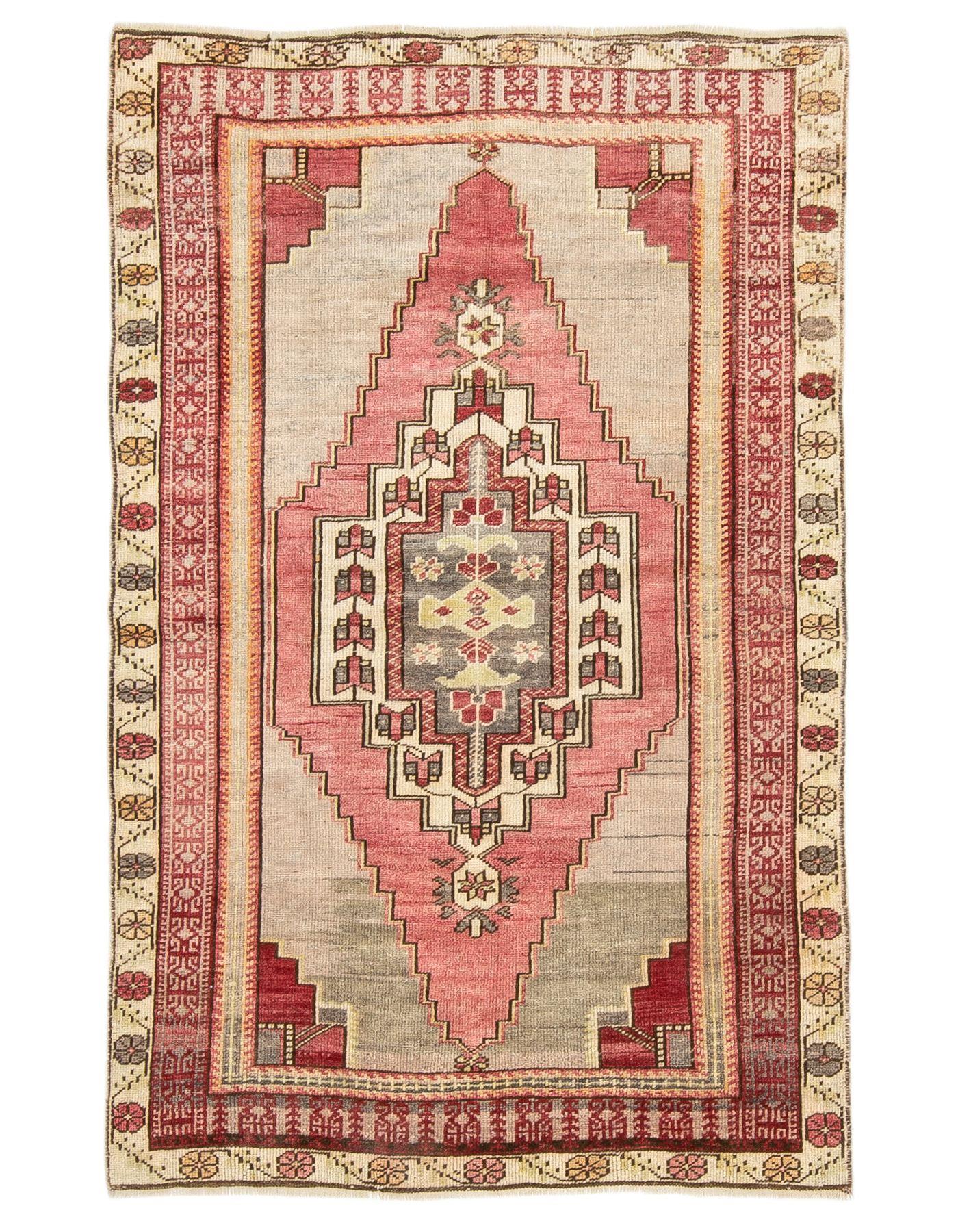 Vintage One Of A Kind Turkish Rug - 3`9'' x 5`10''