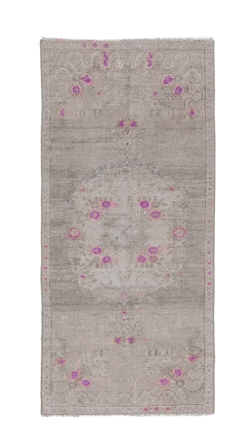 Vintage Small Turkish Oushak Rug