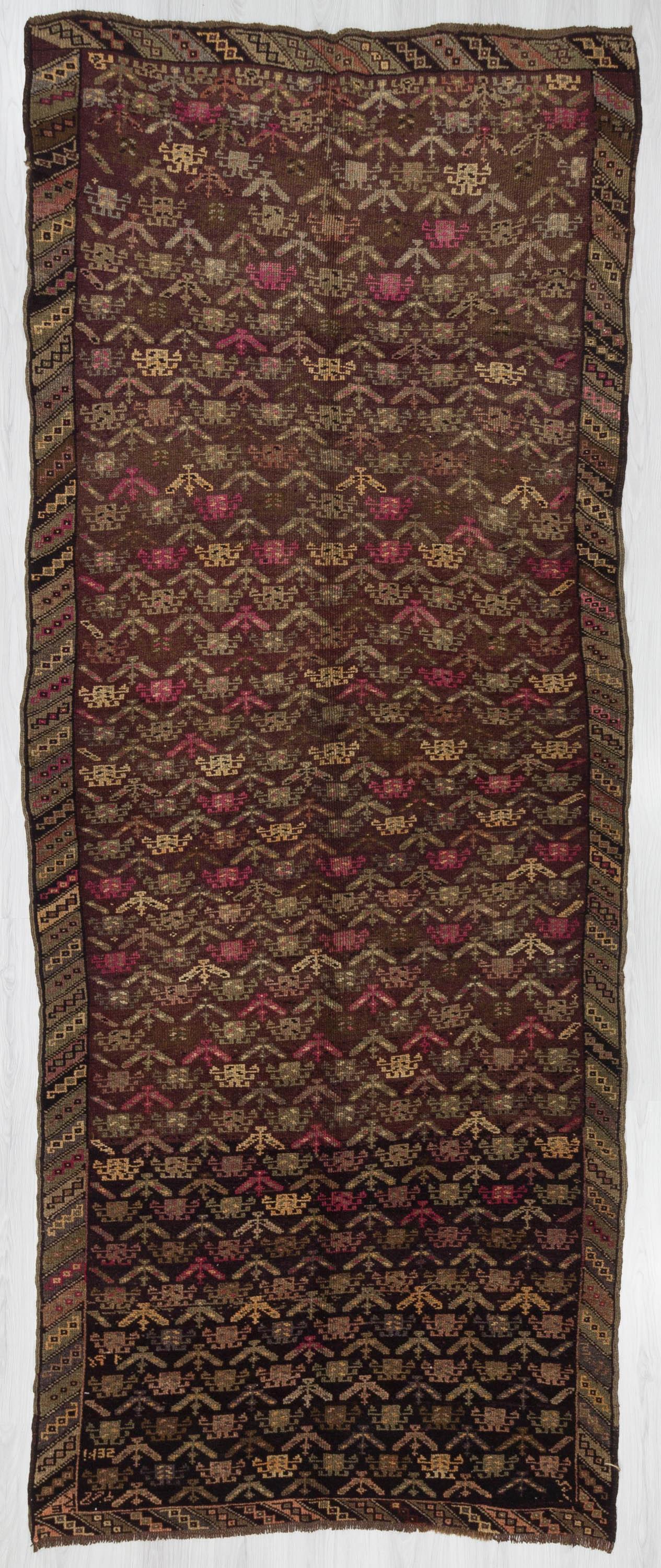 Vintage Traditional Wool Turkish Kars Rug