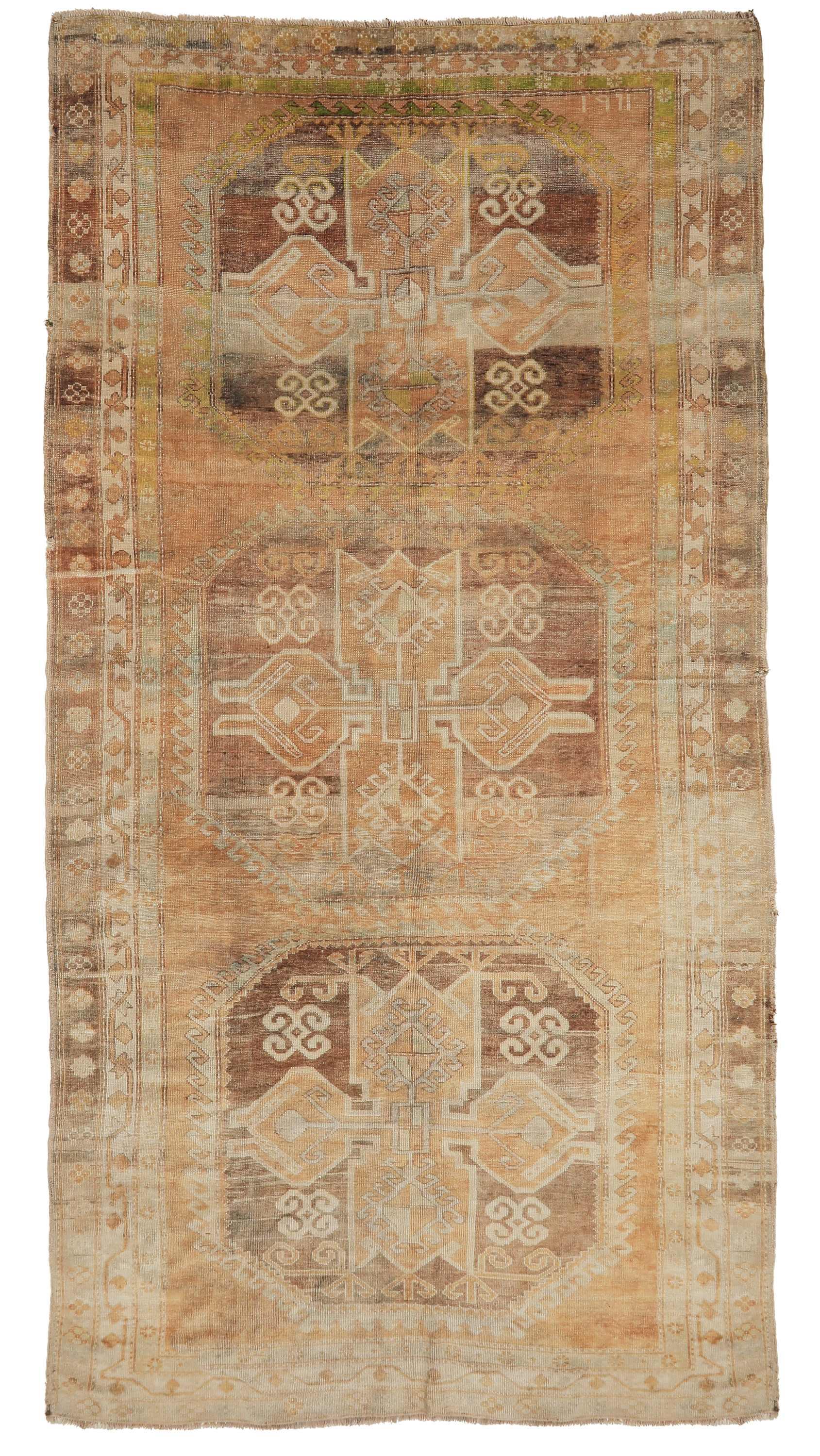 Vintage Turkish Decorative Wool Rug - 6`1'' x 12`2''