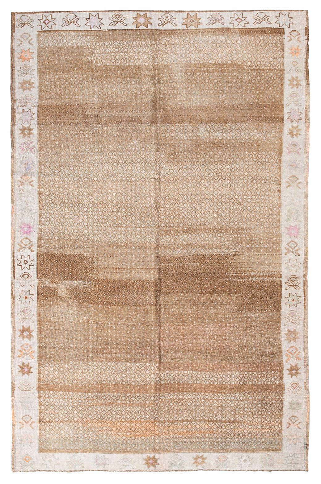 Vintage Turkish Kars Wool Rug - 5`8'' x 8`11''